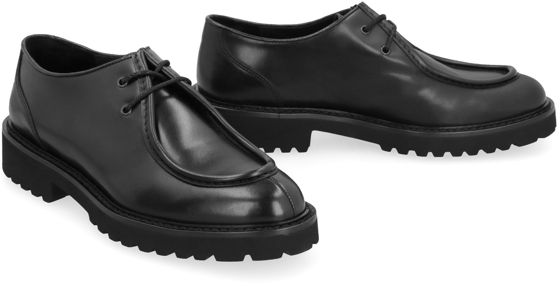 DOUCAL'S Leather Lace-Up Shoes for Men - FW23