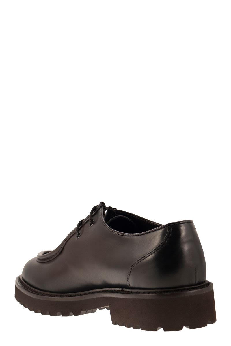 DOUCAL'S Leather Lace-Up Shoes with Tray - 2-Hole Design, Heel Height 3.5 cm