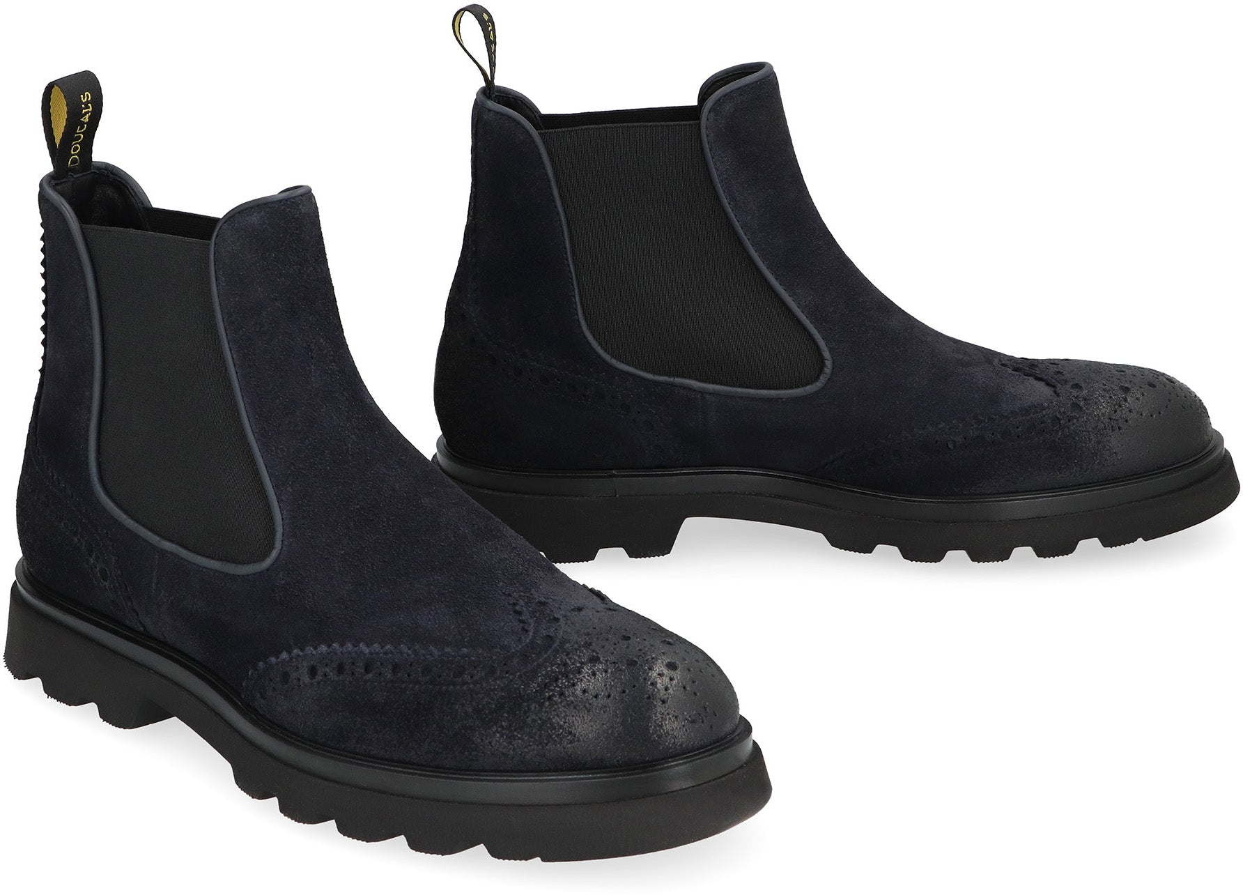 DOUCAL'S Suede Chelsea Boots with Elastic Inserts