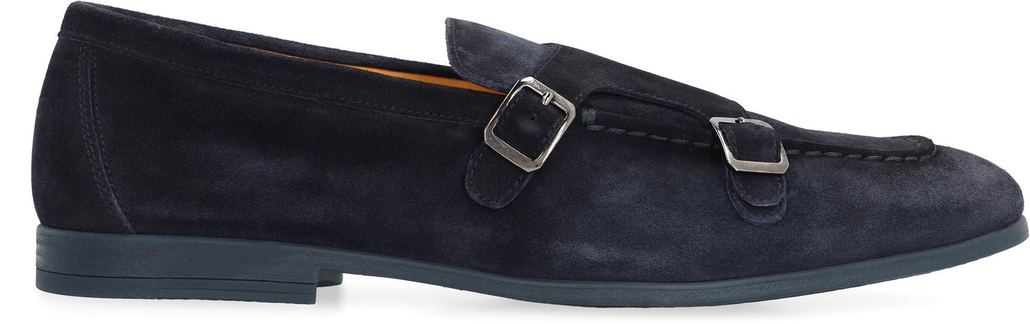 DOUCAL'S Men's Suede Monk-Strap Shoes