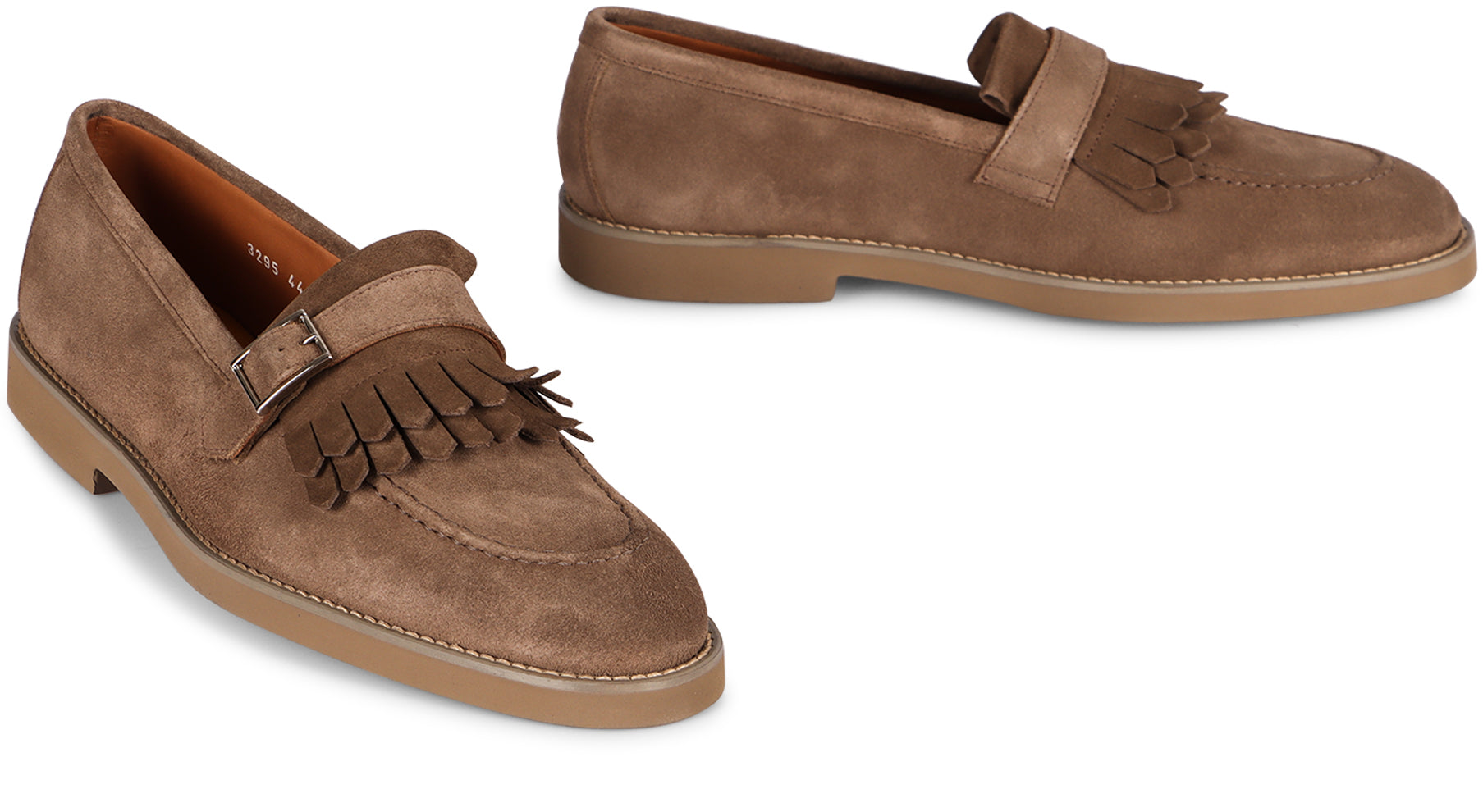 DOUCAL'S Men's Suede Monk-Strap Shoes