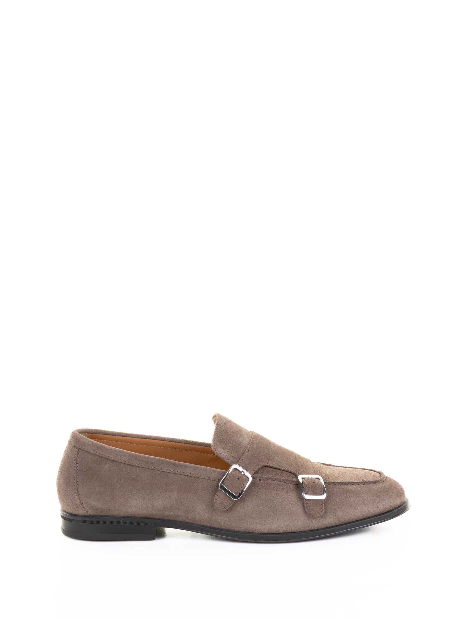DOUCAL'S Double Buckle Suede Moccasin for Men