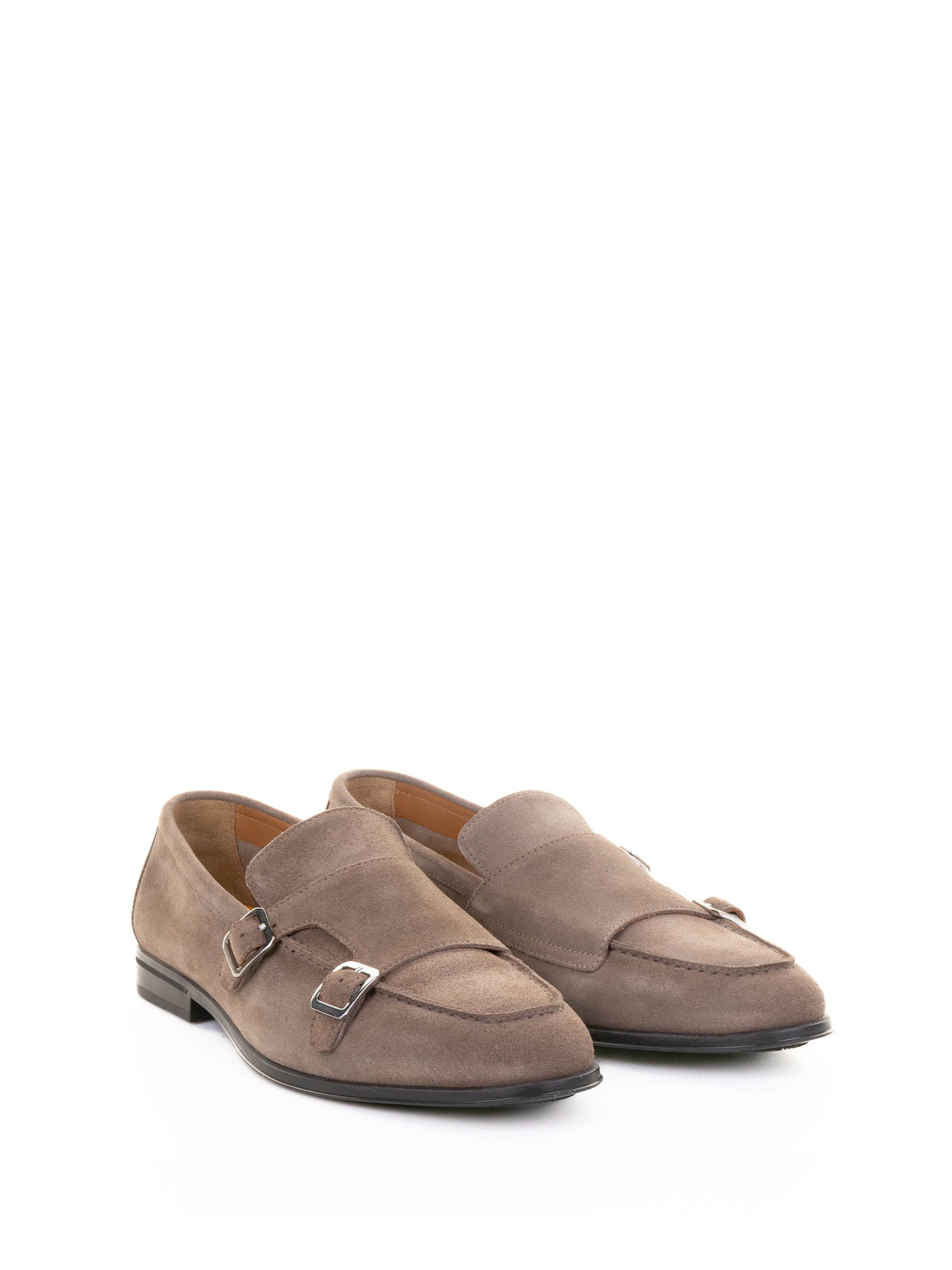 DOUCAL'S Double Buckle Suede Moccasin for Men