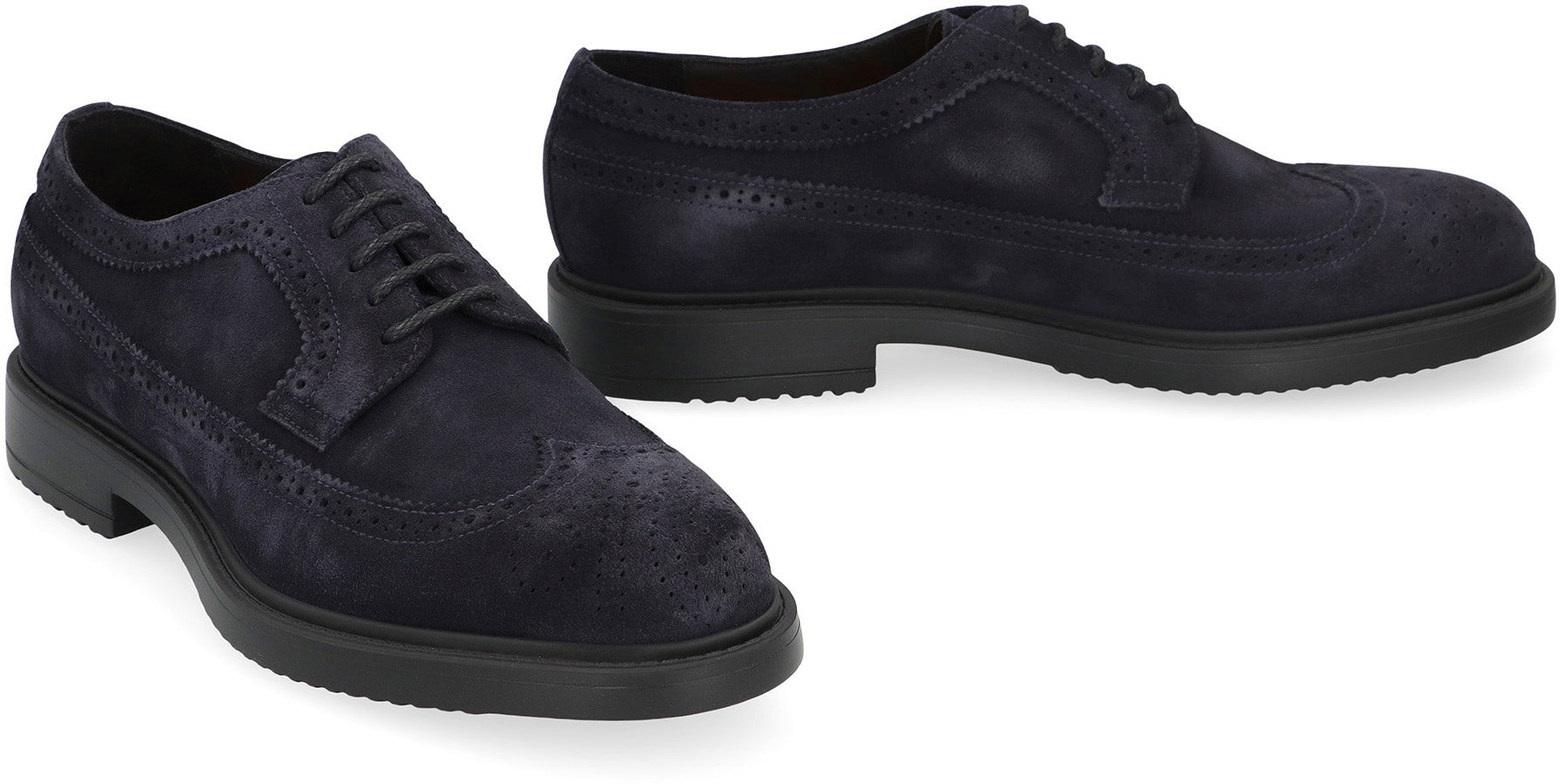 DOUCAL'S Suede Lace-Up Shoes for Men