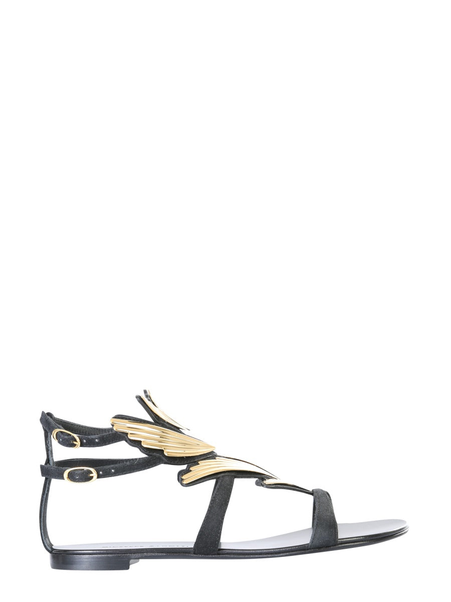 GIUSEPPE ZANOTTI Cruel Mini Sandals with Suede Double Straps