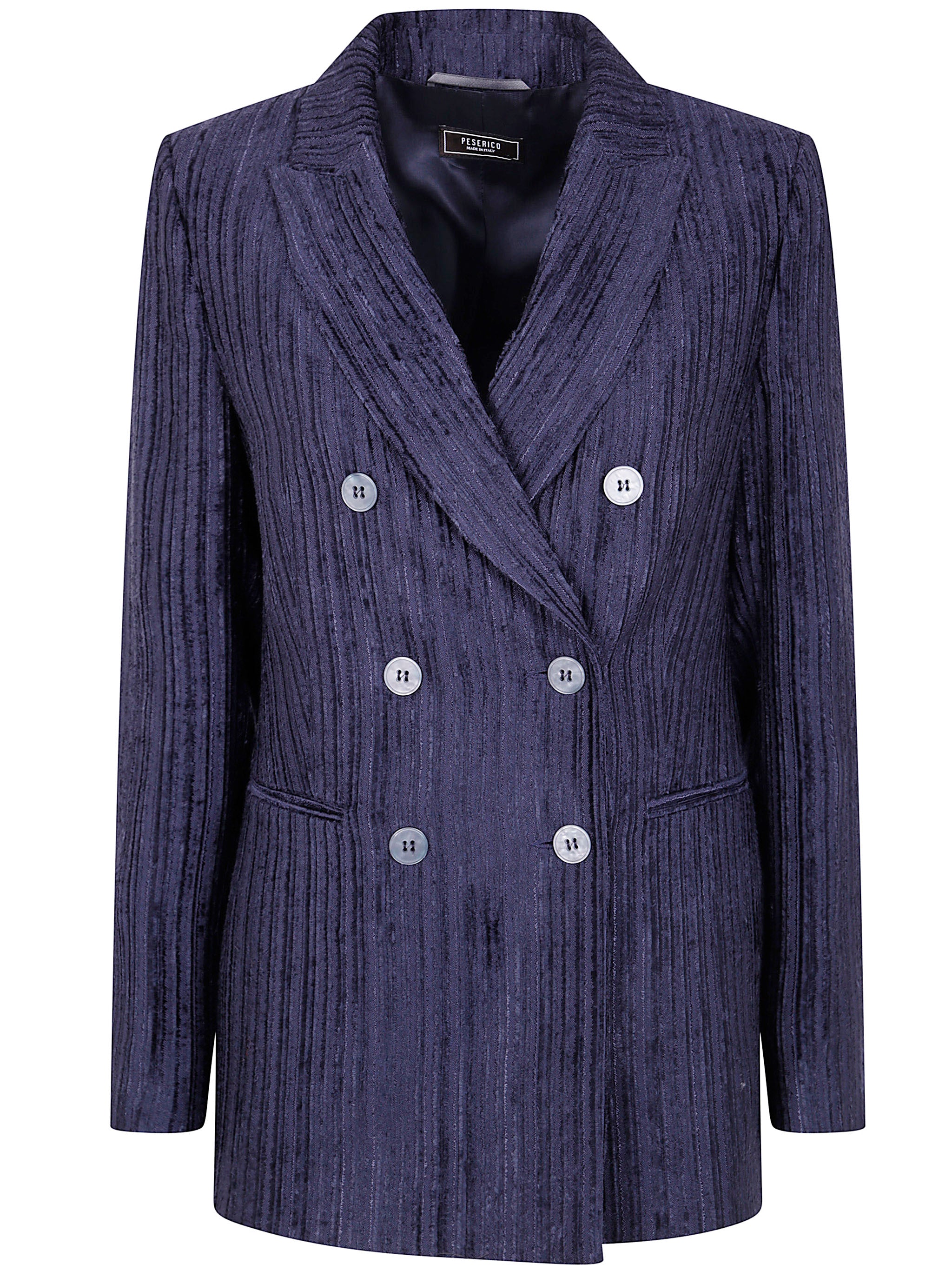 PESERICO Double Breasted Velvet Jacket