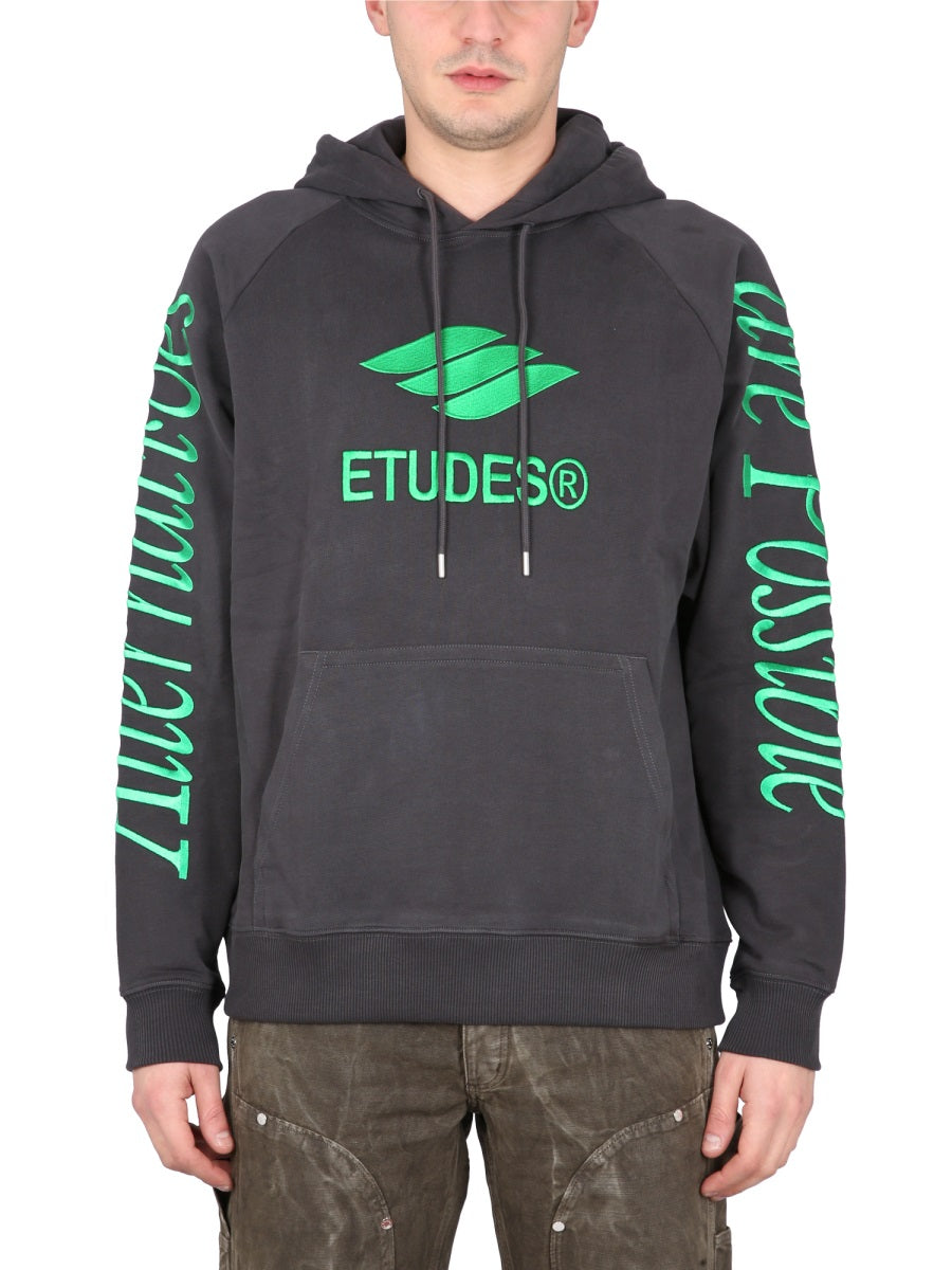 ETUDES STUDIO Embroidered Logo Hoodie with Drawstring - Men's SS23
