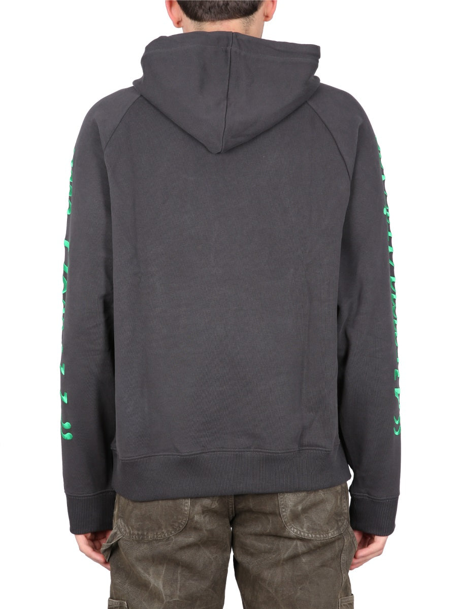 ÉTUDES Men's Embroidered Logo Sweatshirt with Drawstring Hood