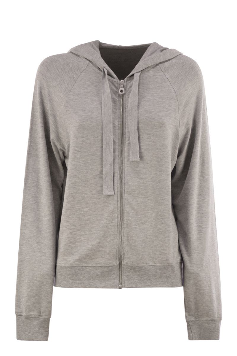 MAJESTIC Cozy Viscose Hoodie with Raglan Sleeves