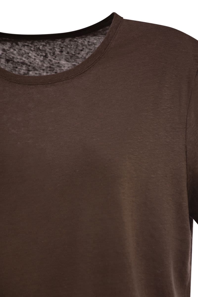 MAJESTIC Linen Crew-Neck T-Shirt - Women’s Regular Fit