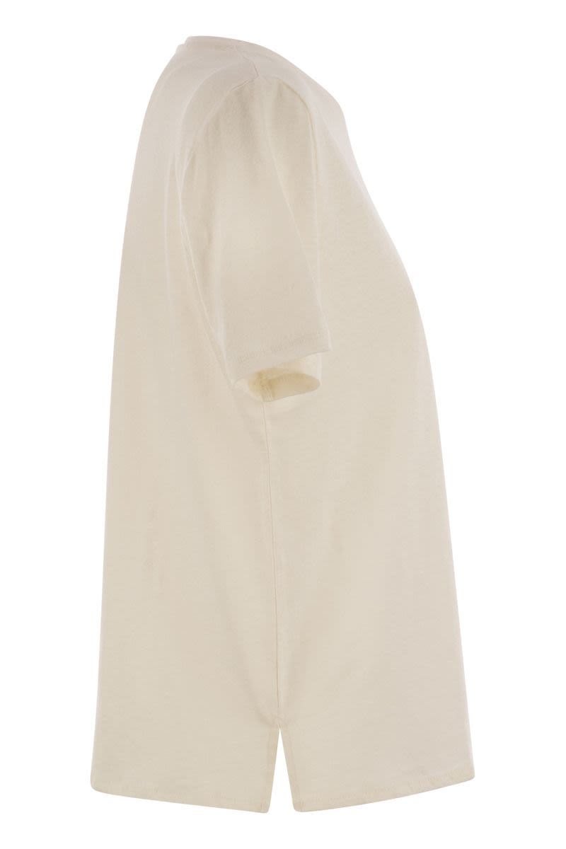 MAJESTIC Women's Linen Crew-Neck T-Shirt