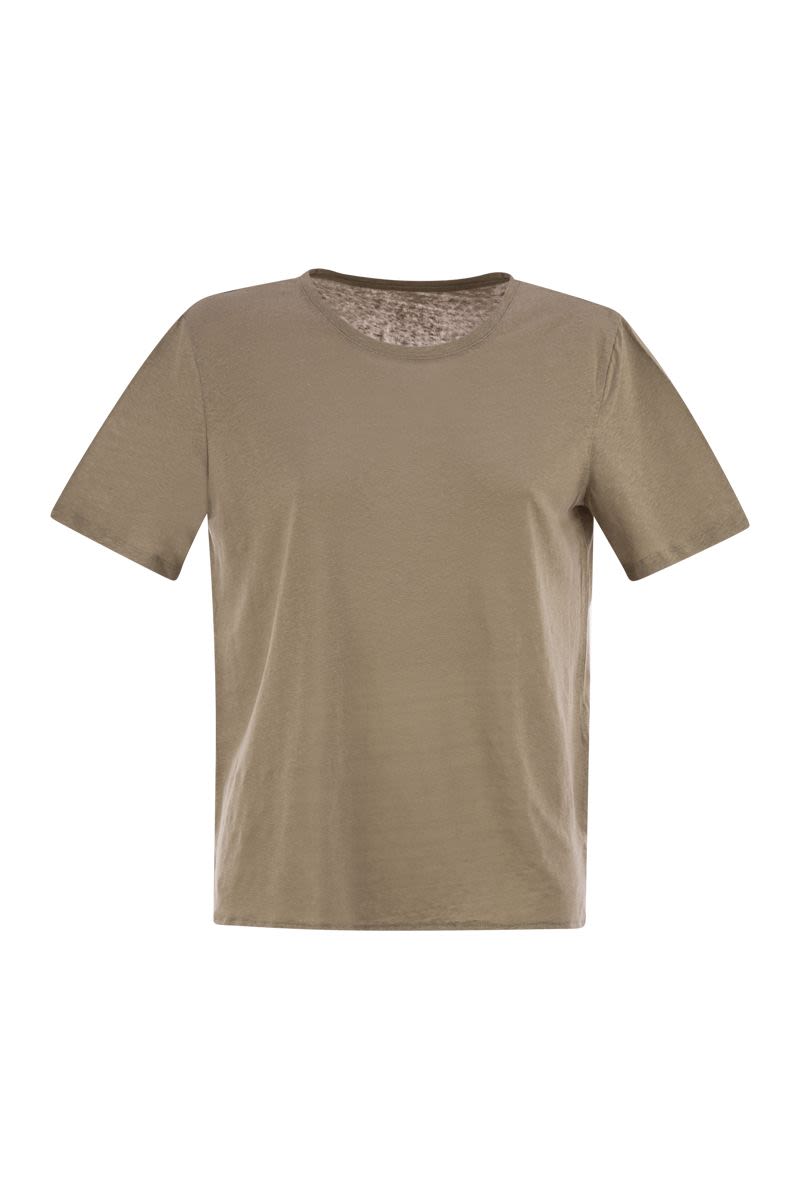 MAJESTIC Linen Crew-Neck T-Shirt - Women's Regular Fit