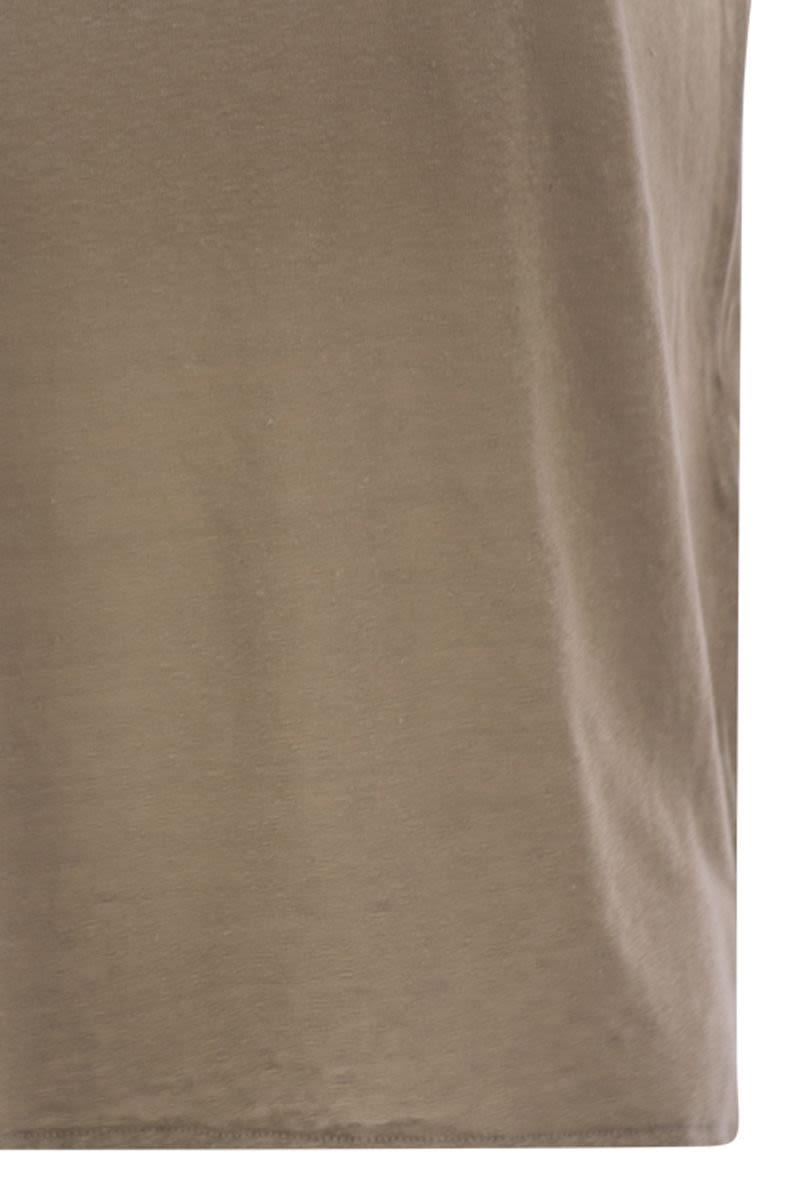 MAJESTIC Linen Crew-Neck T-Shirt - Women's Regular Fit