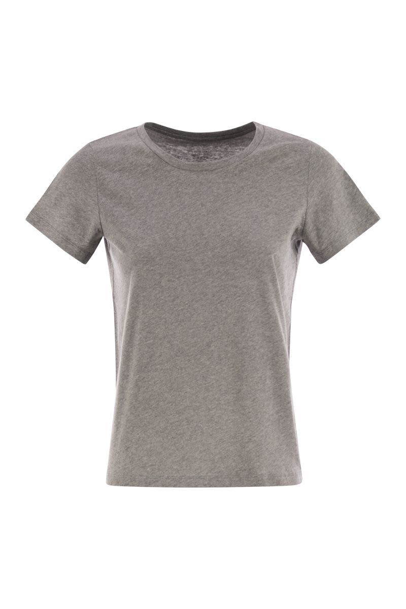 MAJESTIC Slim Fit Crew-Neck Cotton T-Shirt