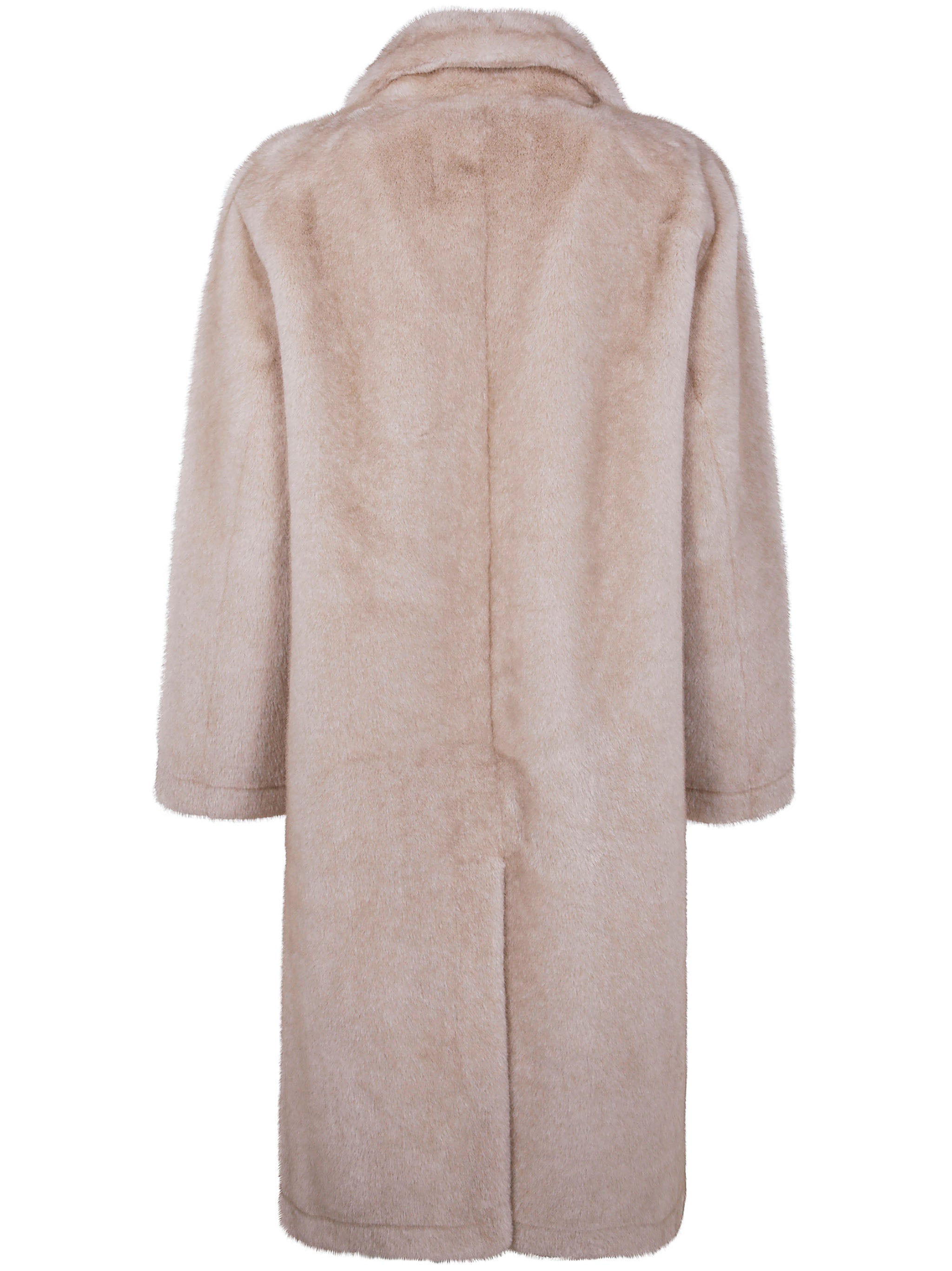 VALENTINI 1972 Eco Mink Midi Single Breasted Faux Fur Coat