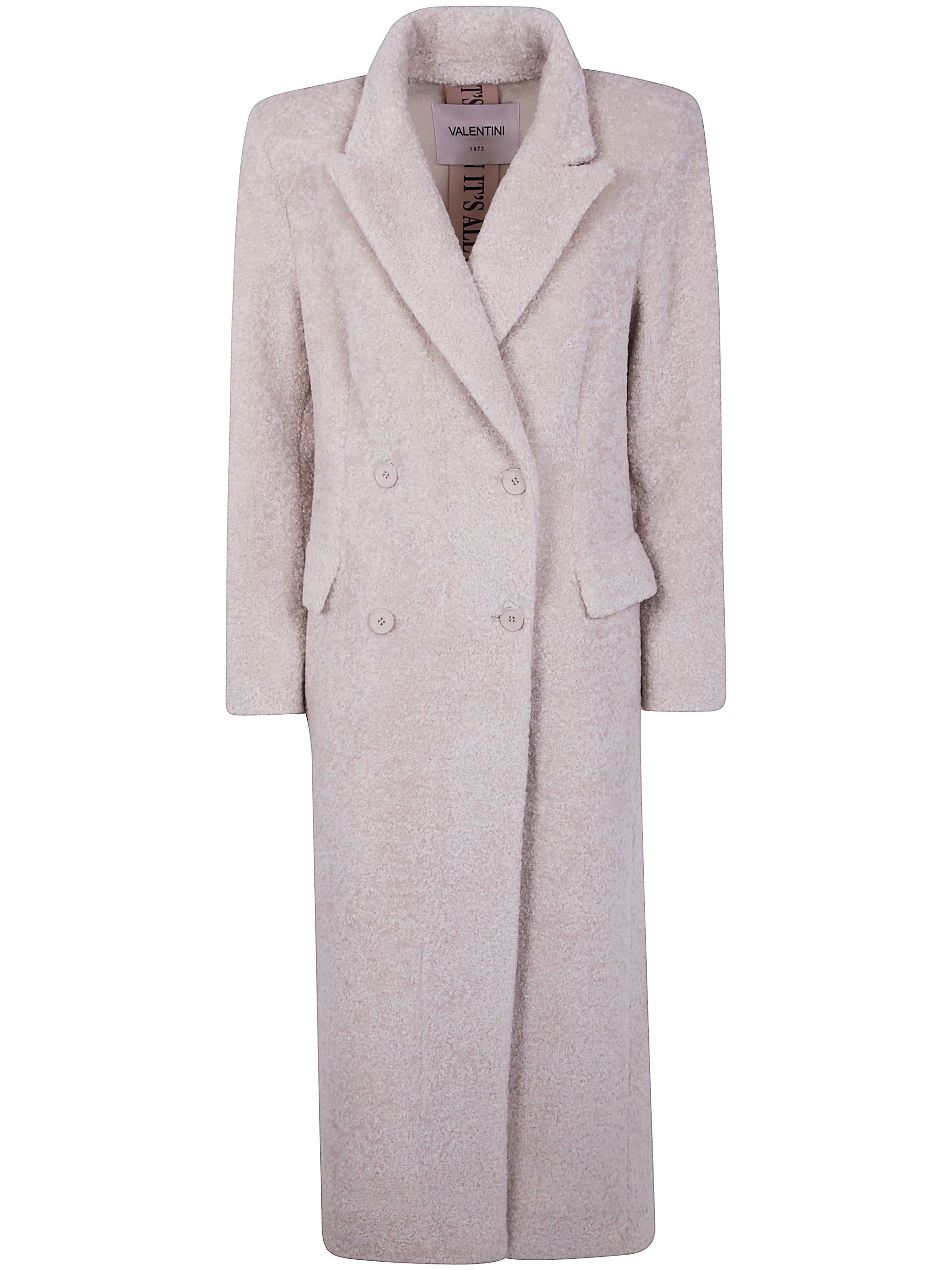 VALENTINI 1972 Long Double-Breasted Eco Fur Jacket for Women