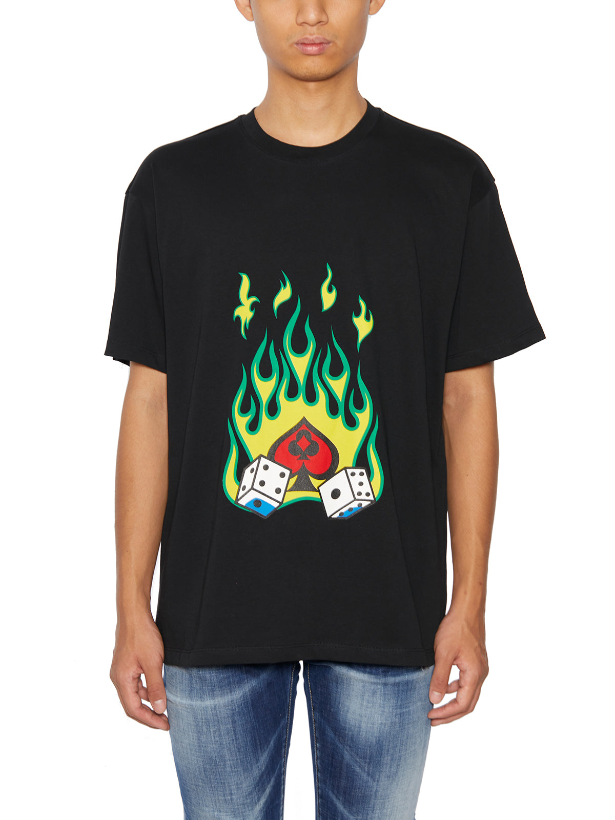 JUST DON Cotton Crew Neck T-Shirt - Size M