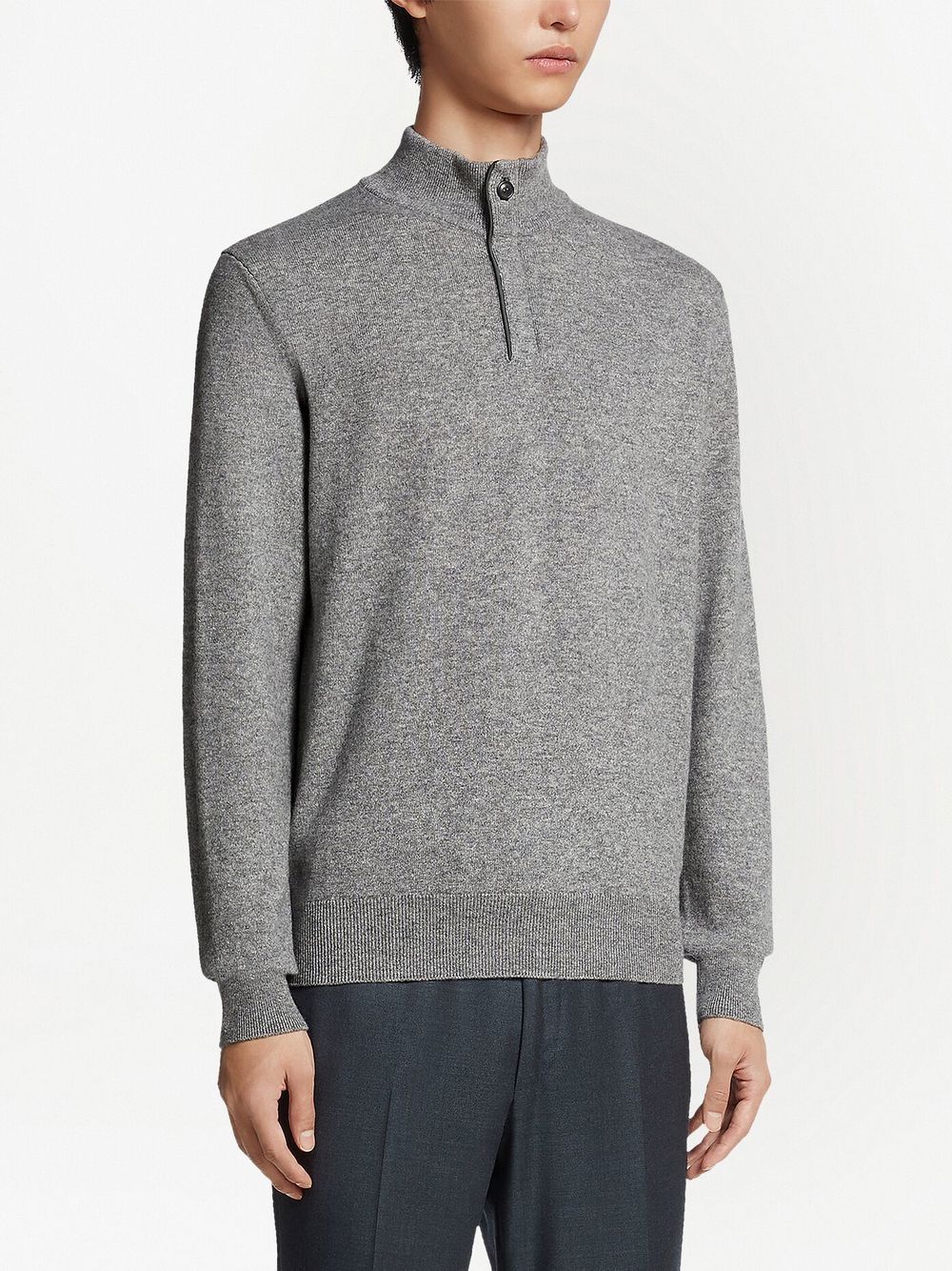 ZEGNA Cashmere Zip-Up Turtleneck for Men