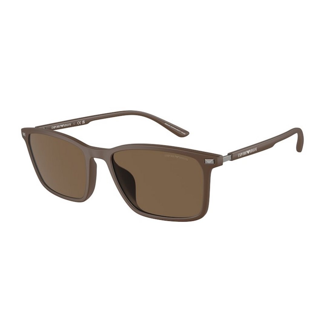 EMPORIO ARMANI Sleek Acetate Rectangle Sunglasses for Men