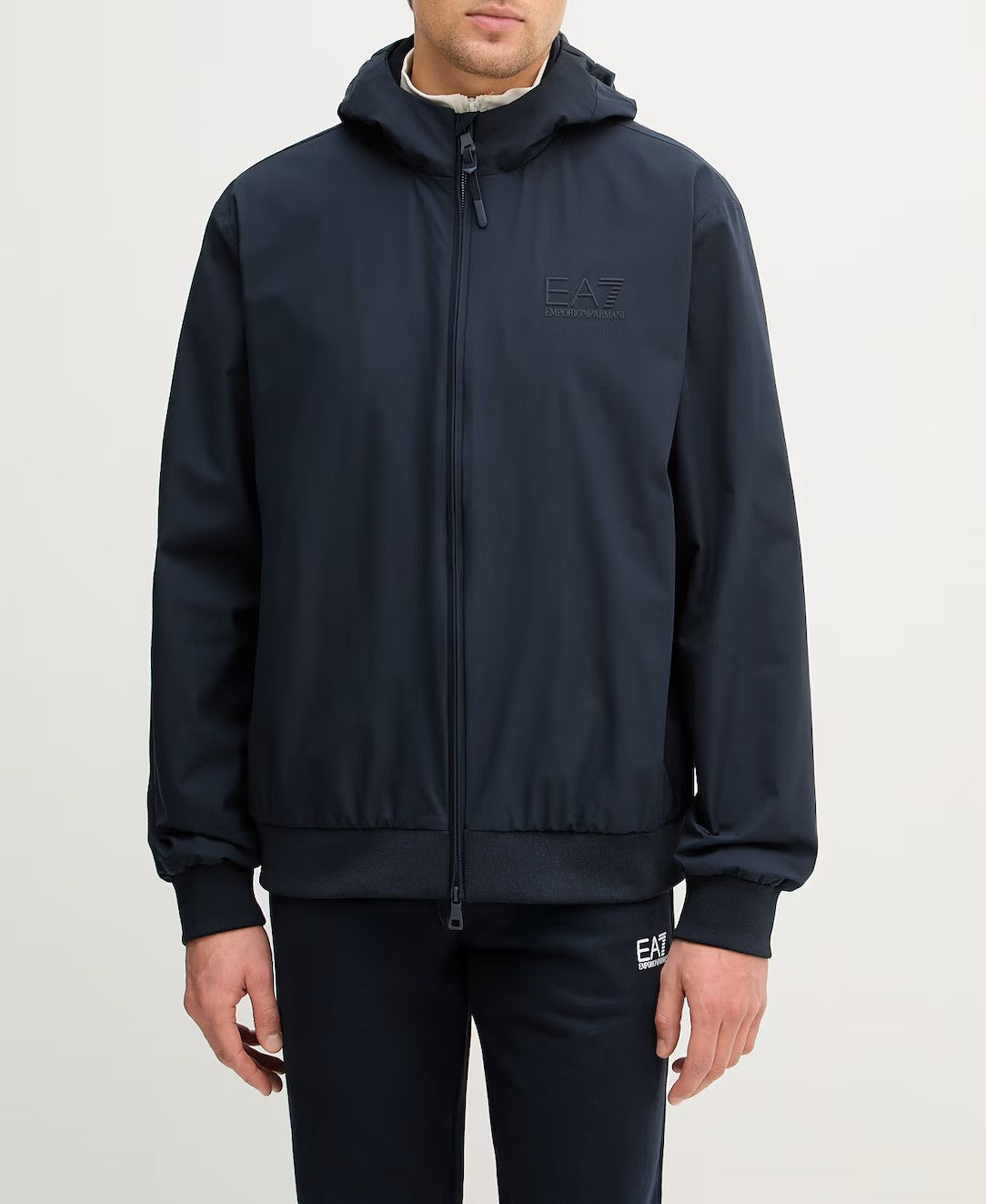 EA7 EMPORIO ARMANI Men's Modern Fit Bomber Jacket with Hood