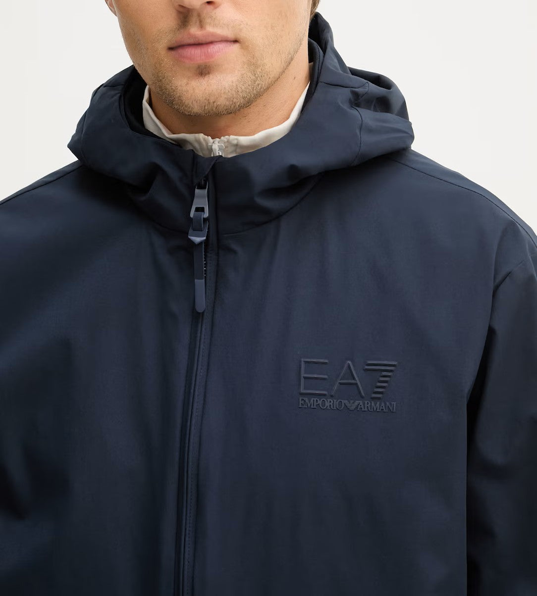 EA7 EMPORIO ARMANI Men's Modern Fit Bomber Jacket with Hood