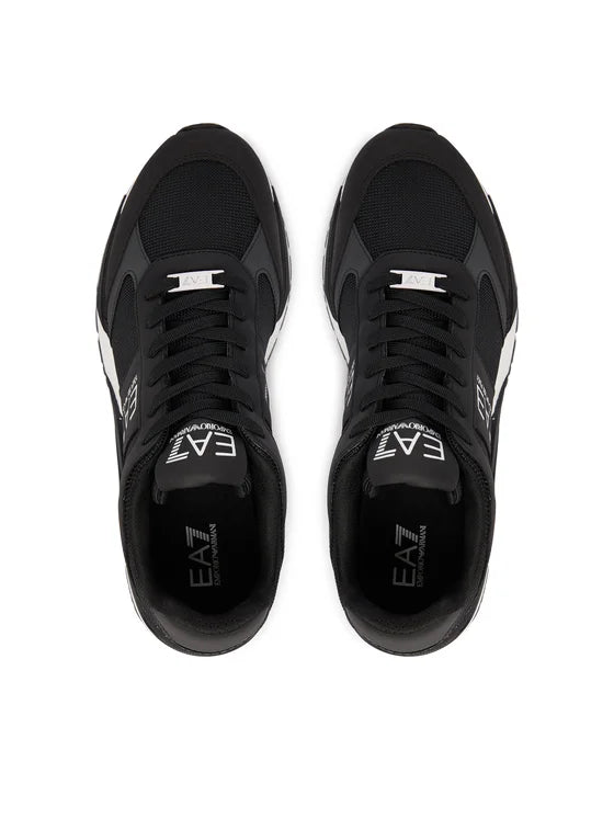 EA7 EMPORIO ARMANI Stylish Lace-Up Men’s Sneakers with Metallic Accents