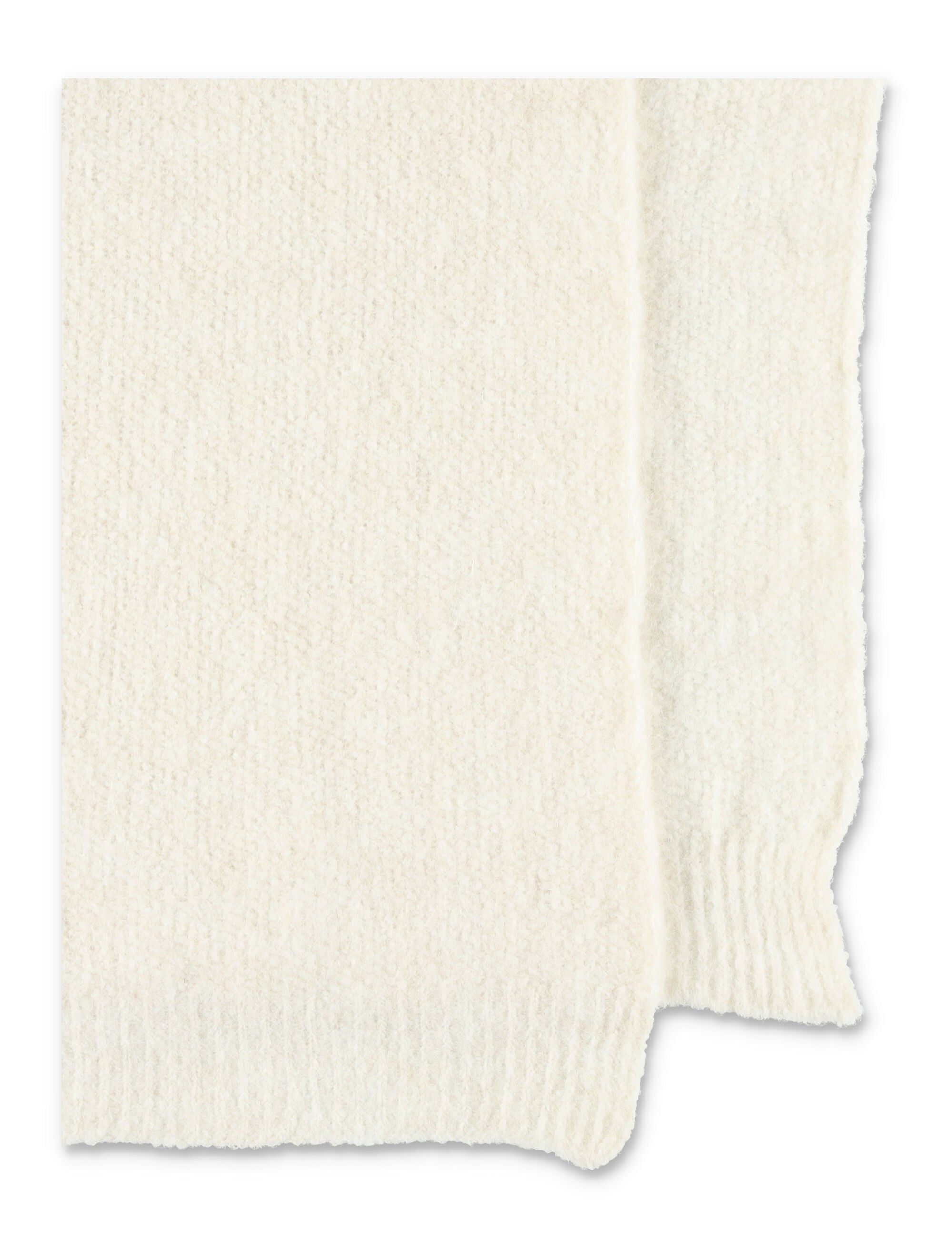 AMERICAN VINTAGE Soft Wool-Blend Scarf with Ribbed Edges - 168 cm x 40 cm