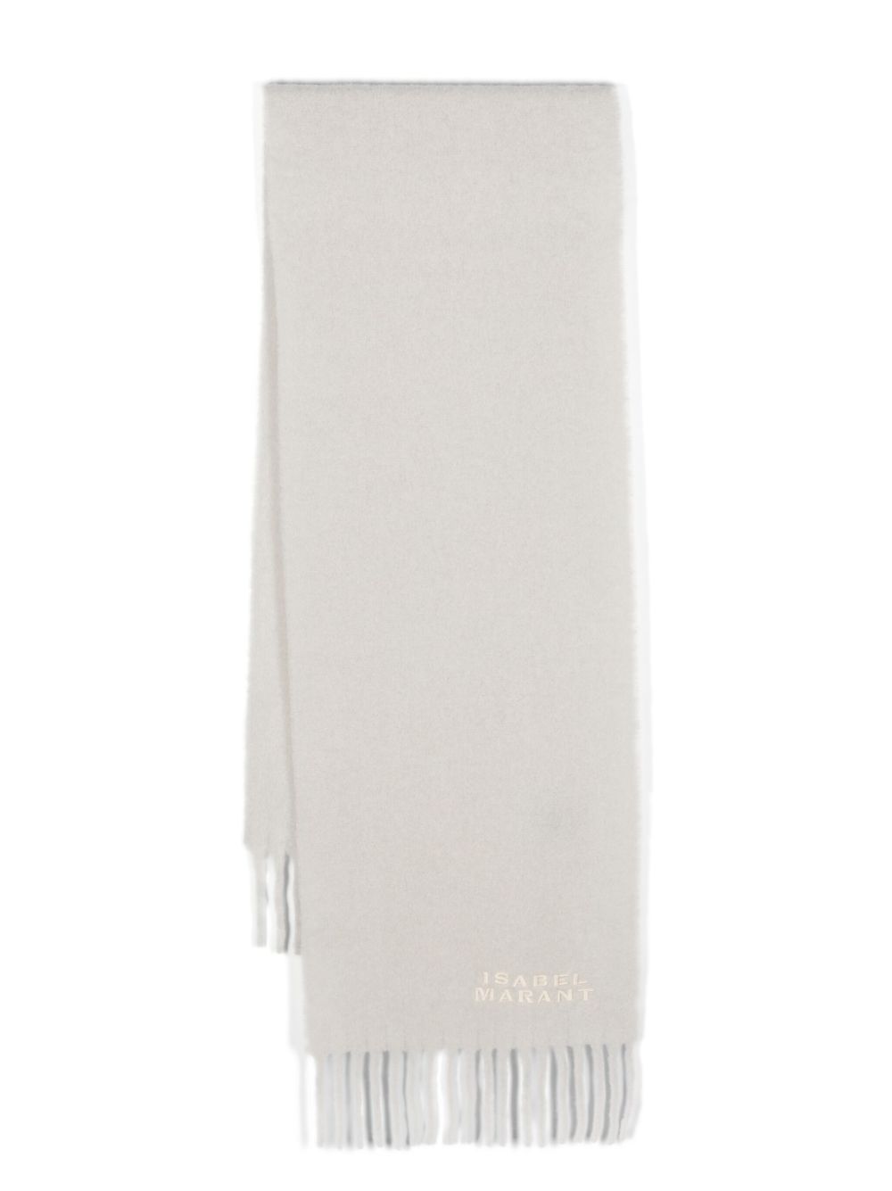 ISABEL MARANT Wool Scarf with Brushed Effect and Fringed Edges