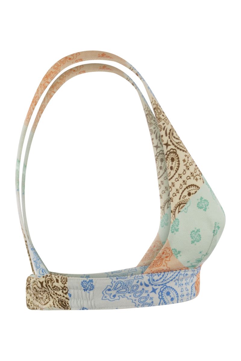 MC2 SAINT BARTH Wide Neckline Denim Top