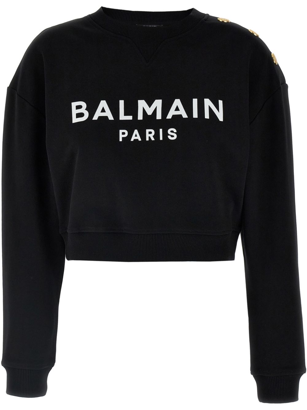 BALMAIN Organic Cotton Cropped Sweatshirt - Women’s
