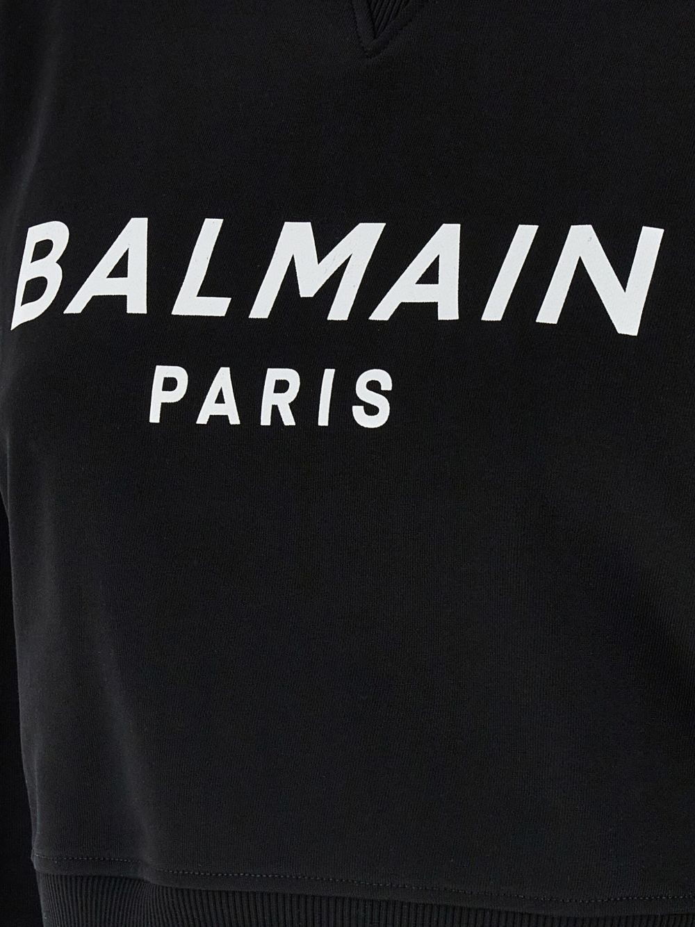 BALMAIN Organic Cotton Cropped Sweatshirt - Women’s