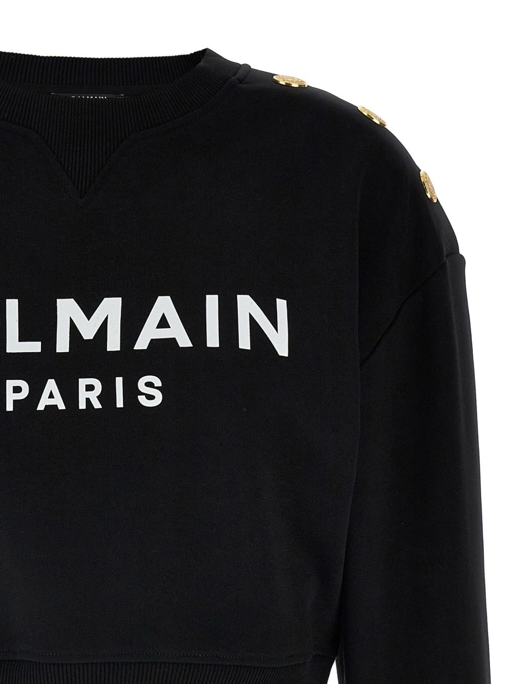 BALMAIN Organic Cotton Cropped Sweatshirt - Women’s