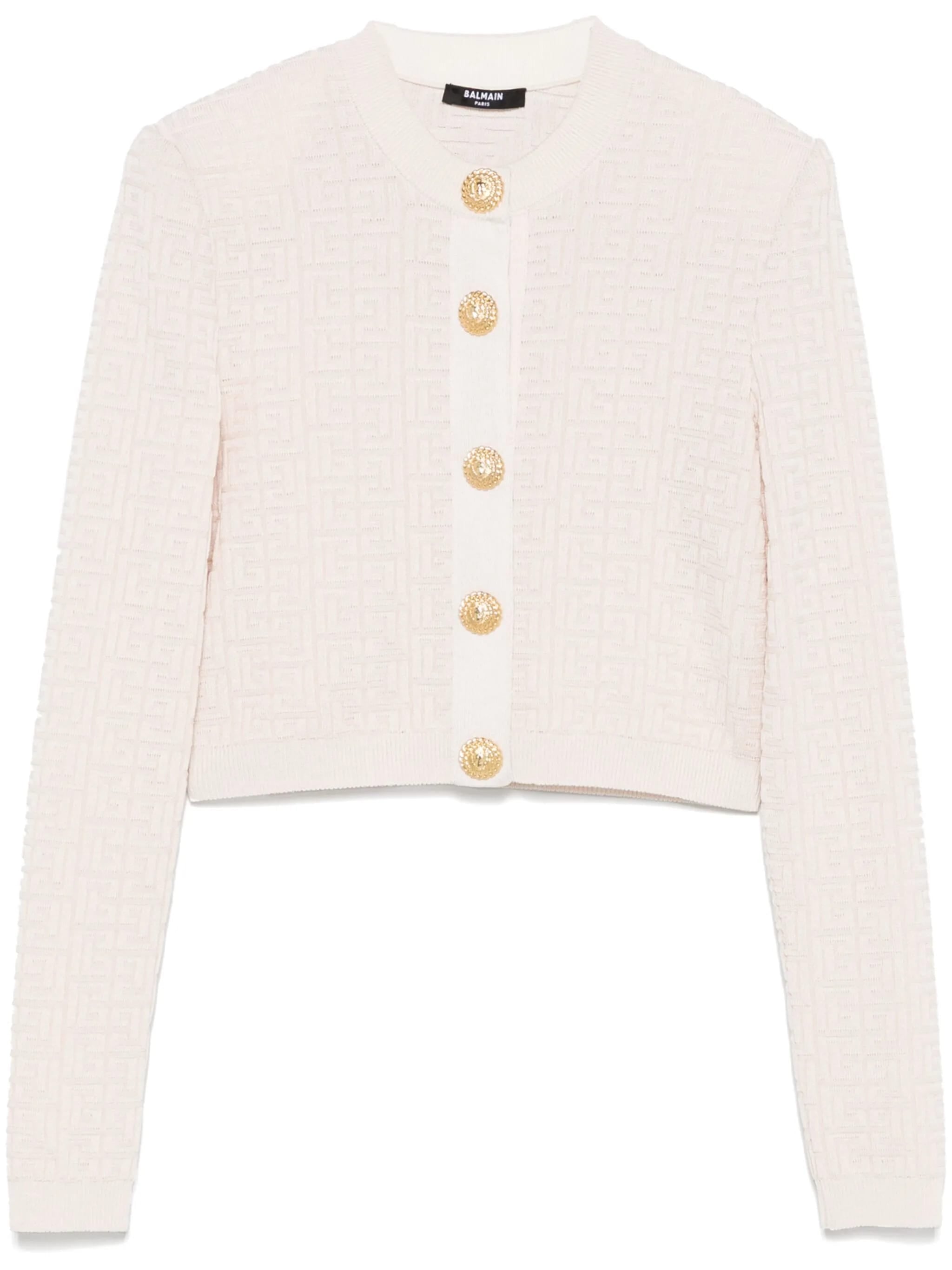 BALMAIN Labyrinth Pattern Cardigan