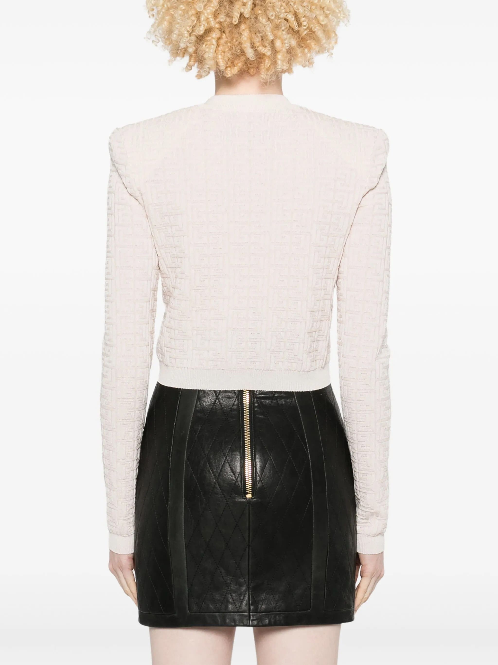 BALMAIN Labyrinth Pattern Cardigan