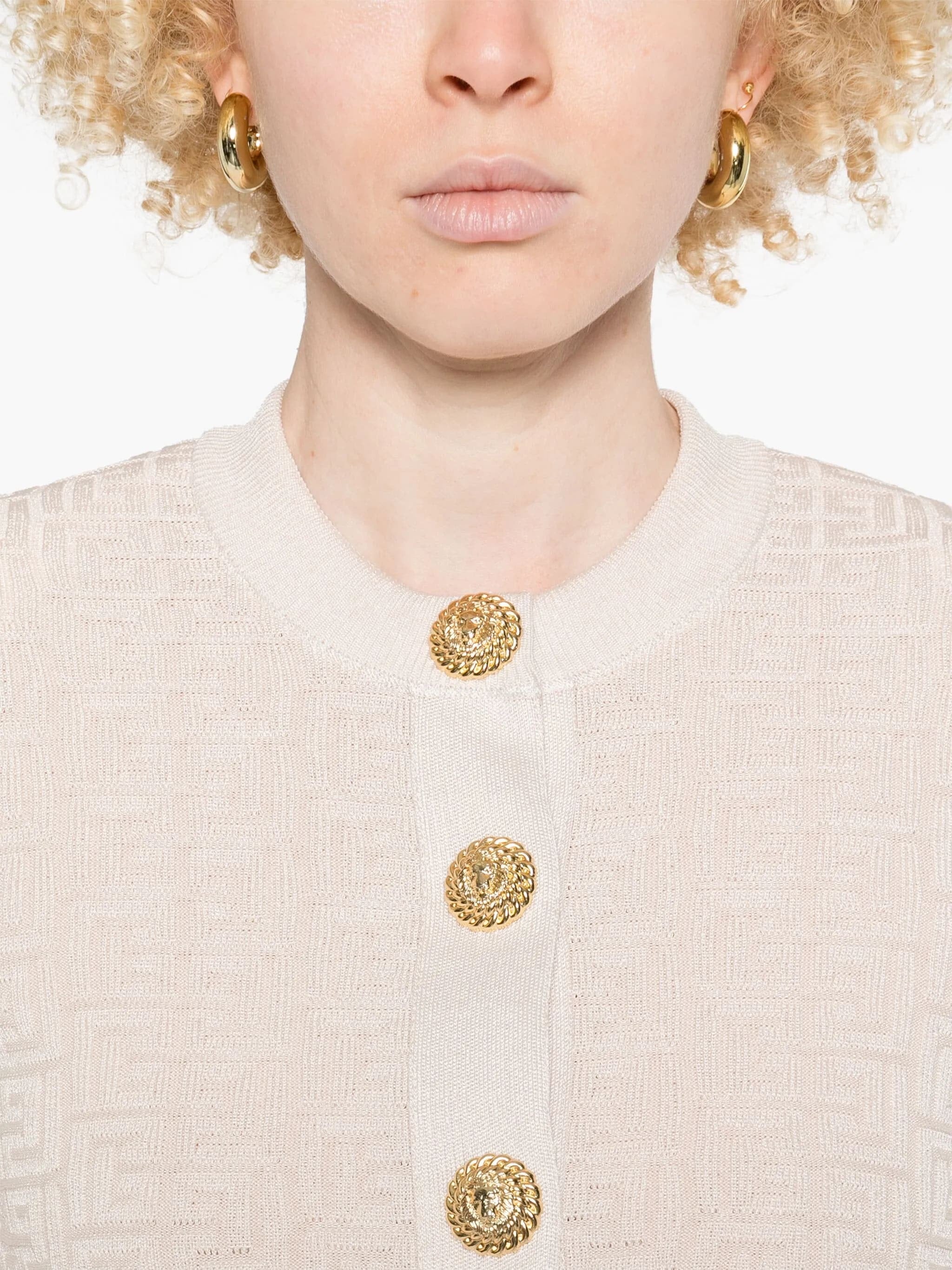 BALMAIN Labyrinth Pattern Cardigan