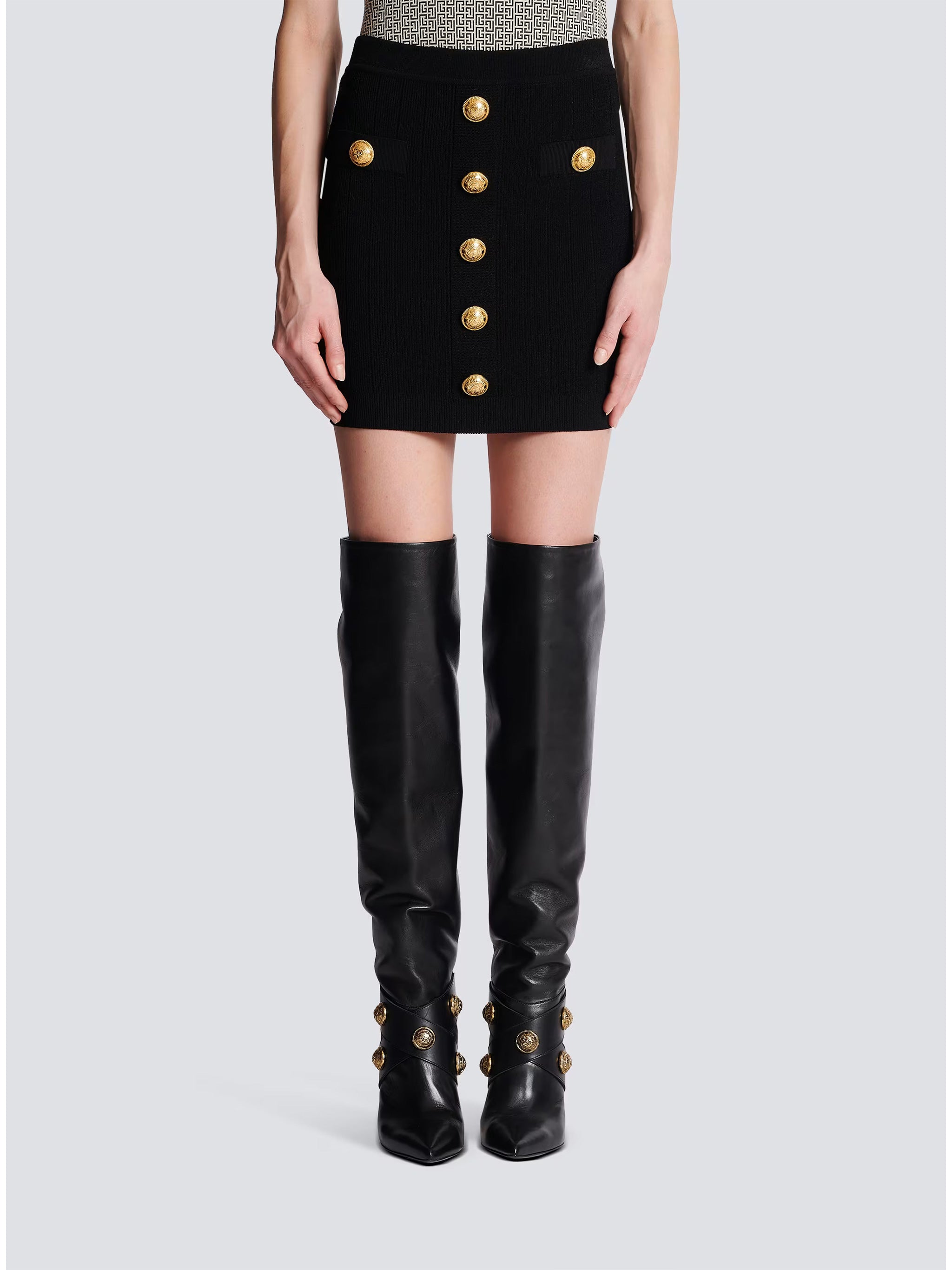 BALMAIN Viscose Mini Skirt for Women - FW25 Collection