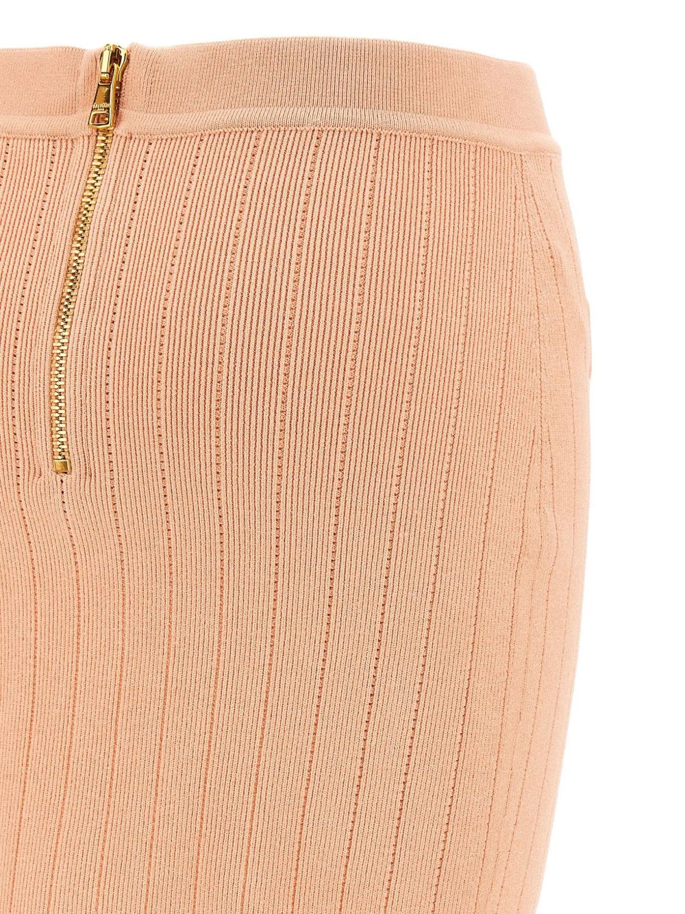 BALMAIN Chic Mini Skirt with Ribbed Waistband