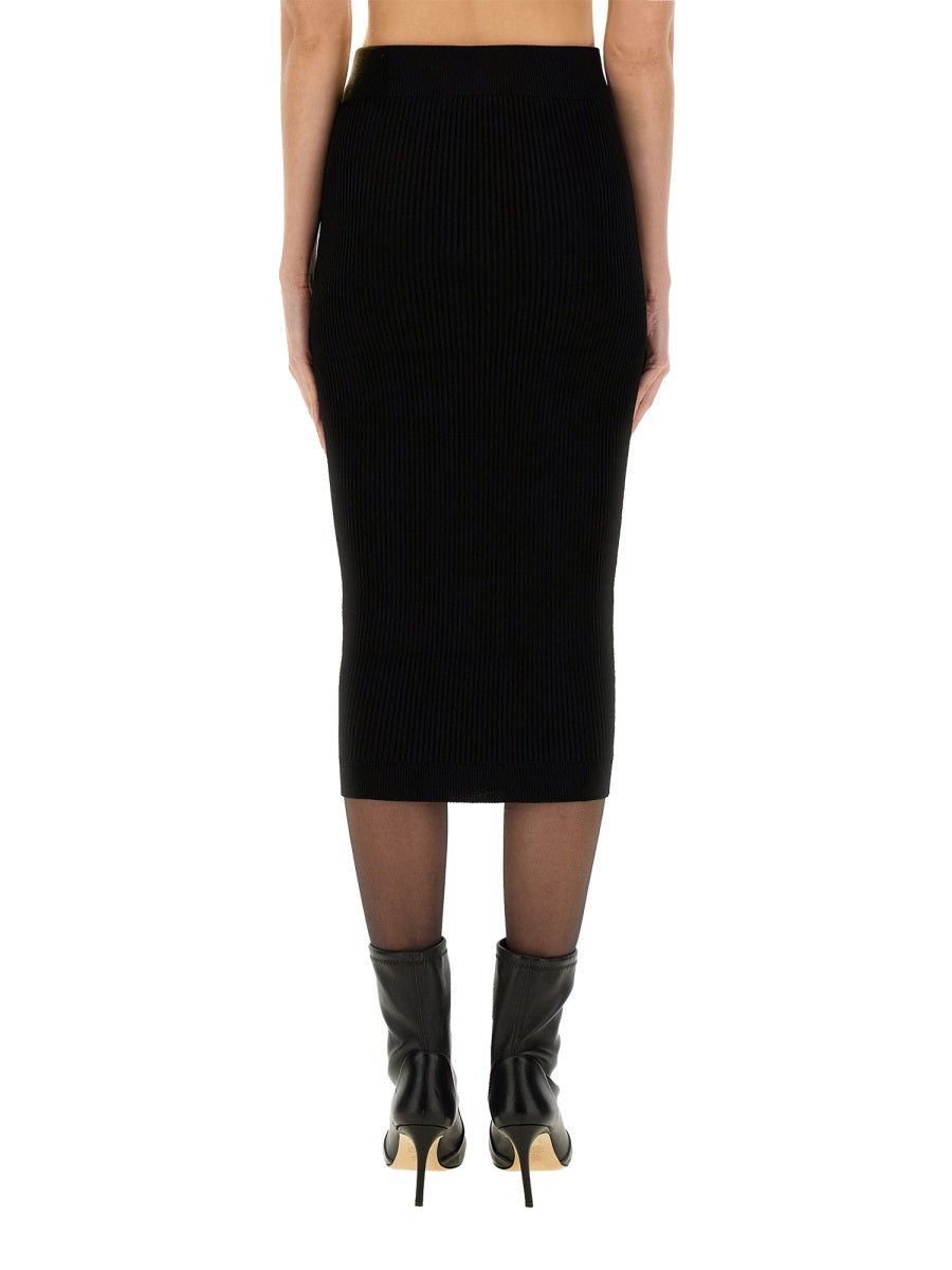 BALMAIN Chic Knit Midi Skirt - Size 38