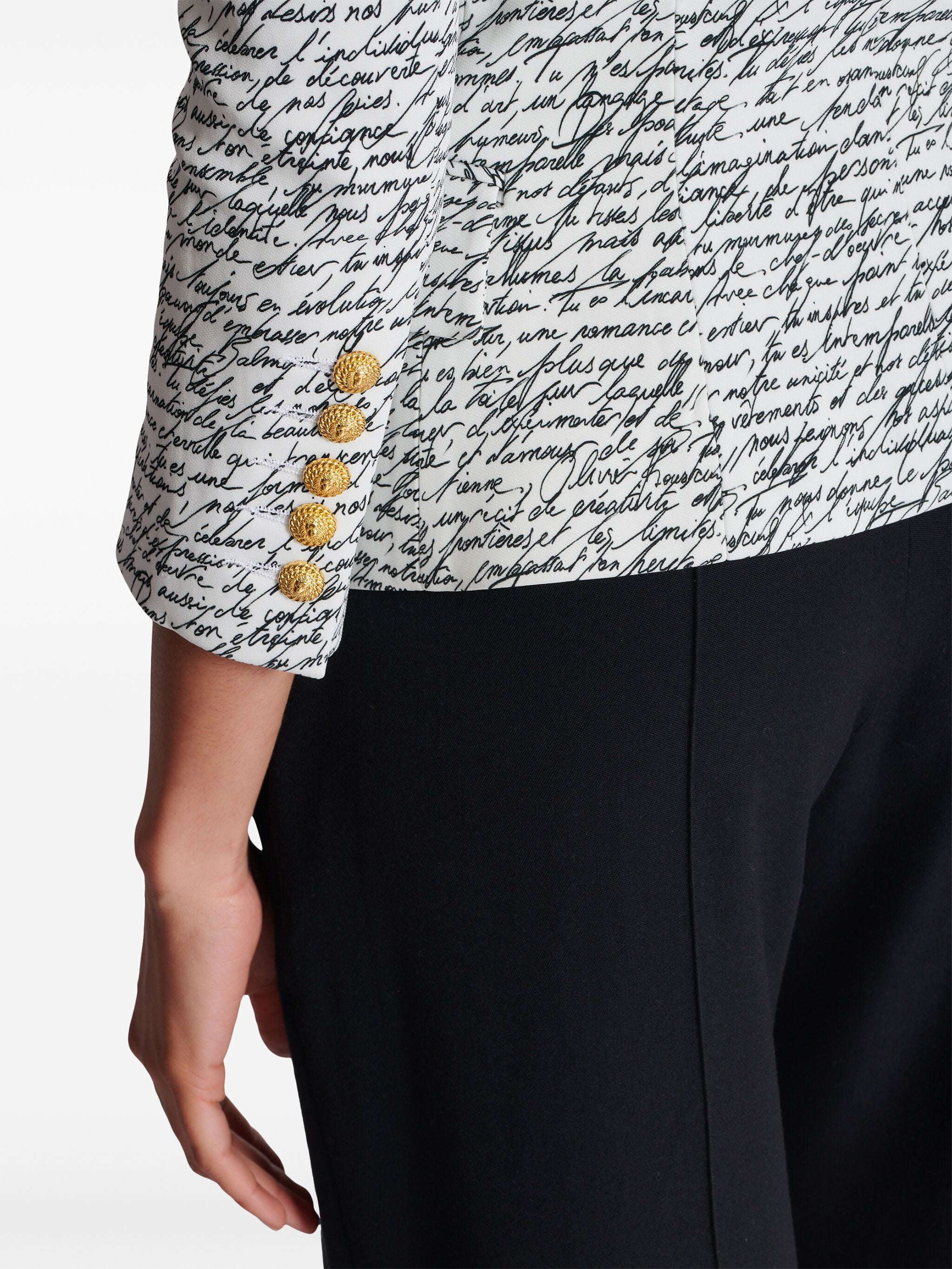 BALMAIN Tailored Love Letter Print Jacket