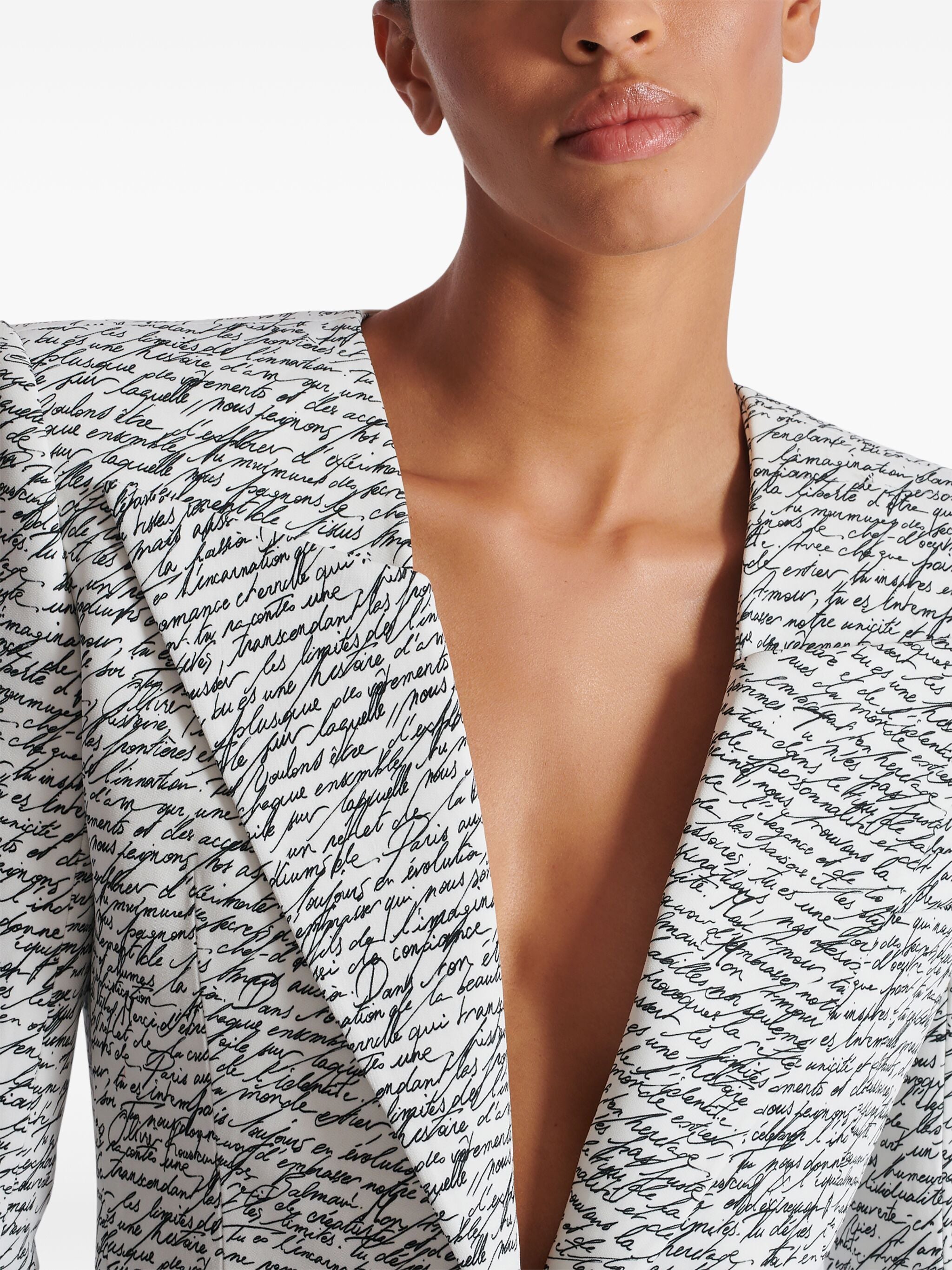 BALMAIN Tailored Love Letter Print Jacket