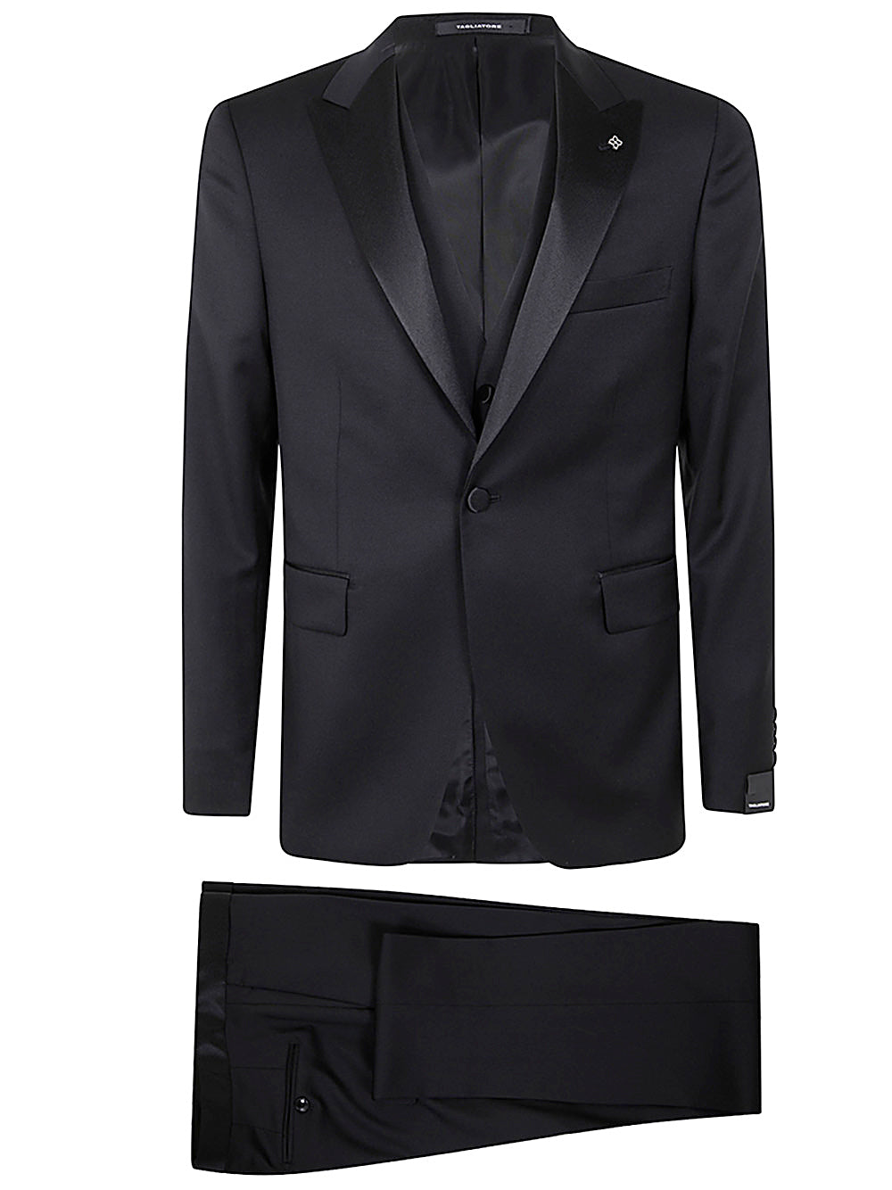 TAGLIATORE Classic Smoking Suit with Gilet for Men