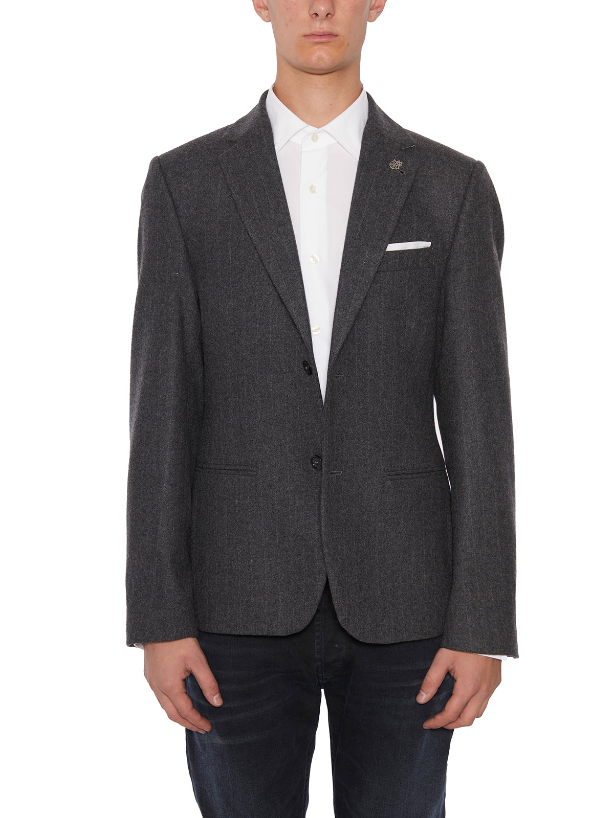 DANIELE ALESSANDRINI Men's Wool Single-Breasted Jacket - Size 48