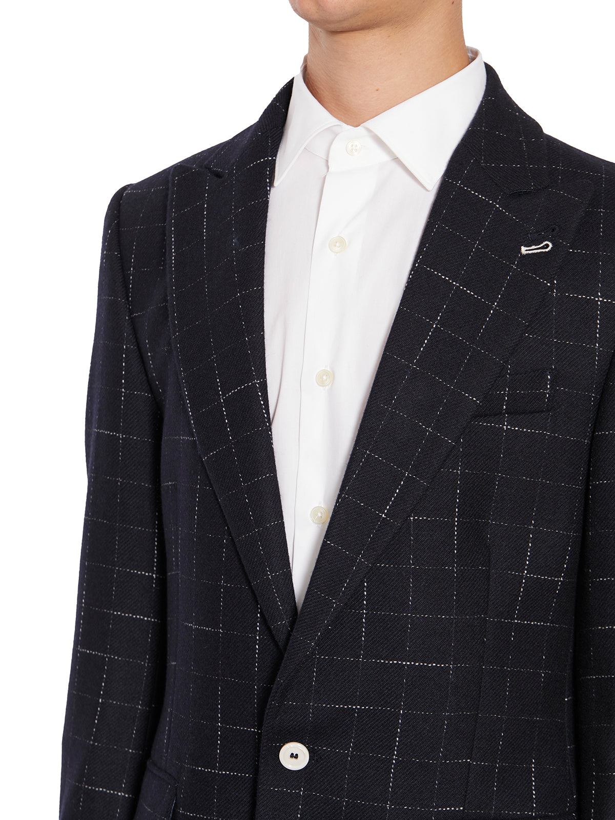 DANIELE ALESSANDRINI Wool Single-Breasted Jacket - Size 48