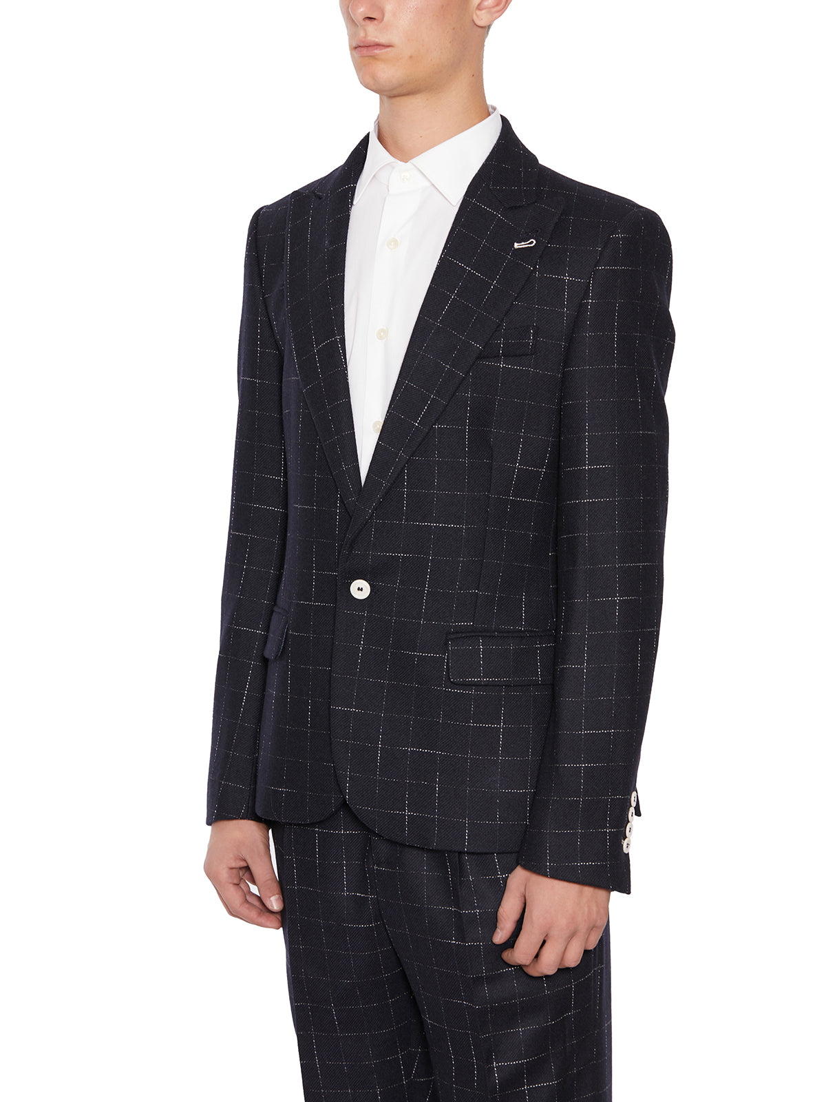 DANIELE ALESSANDRINI Wool Single-Breasted Jacket - Size 48