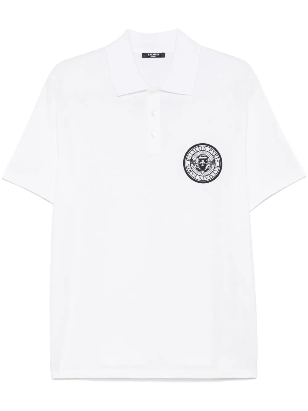 BALMAIN Oversized Short Sleeve Polo Shirt
