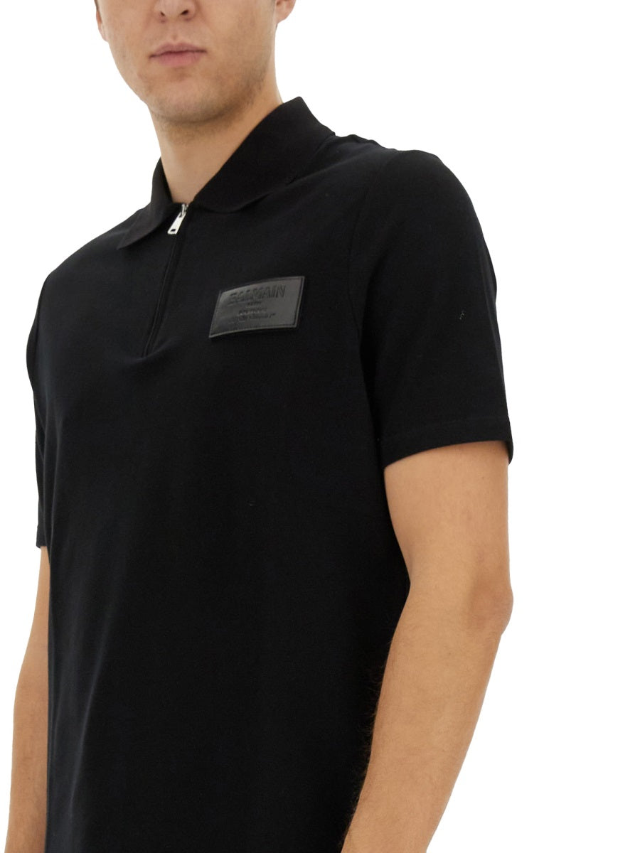 BALMAIN Men's Modern Cotton Polo Shirt
