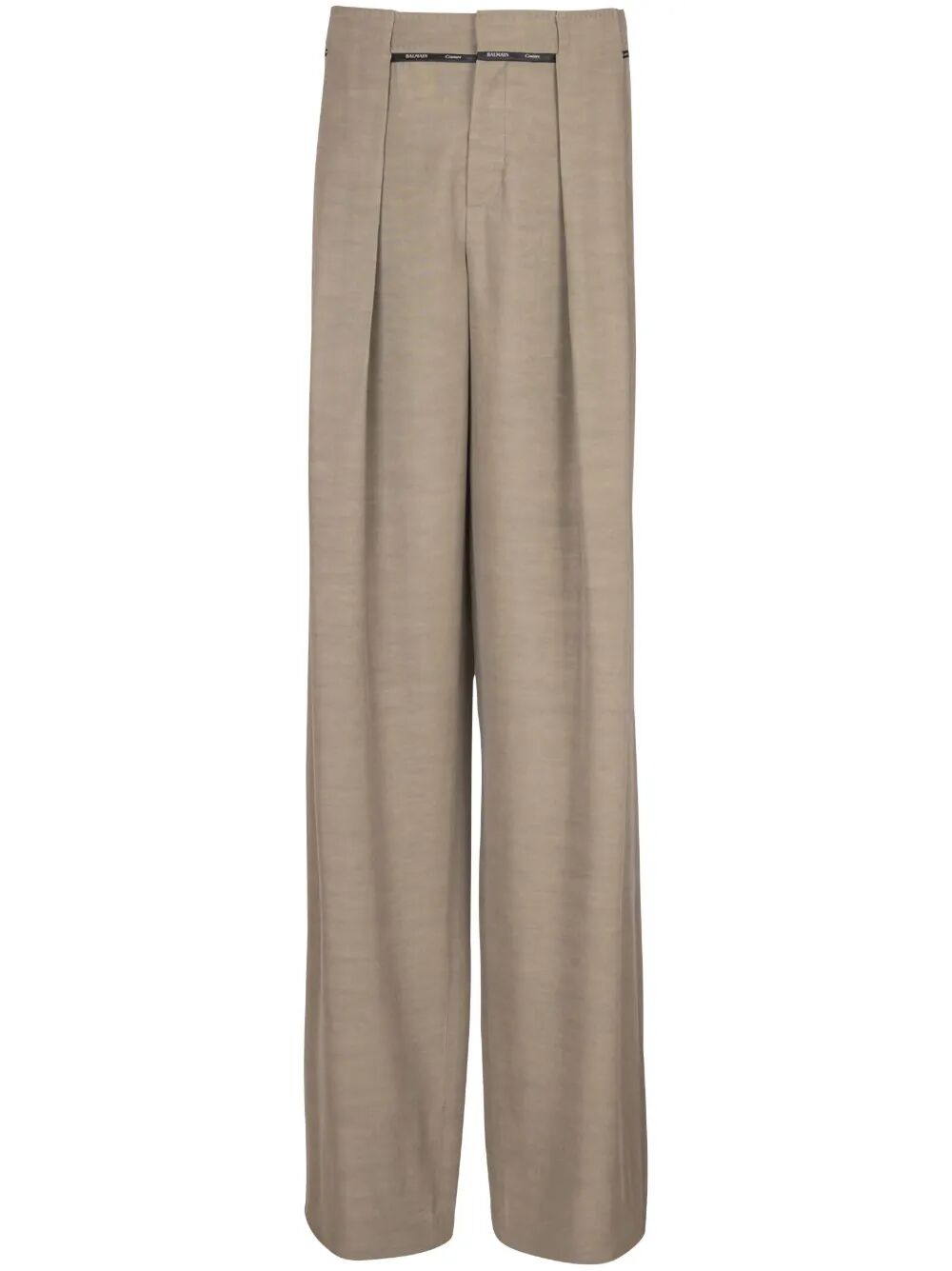 BALMAIN Pleated Cupro Pants for Men - SS25 Collection