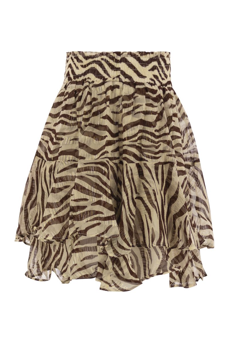 MC2 SAINT BARTH Dynamic Mini Skirt with Ruffles