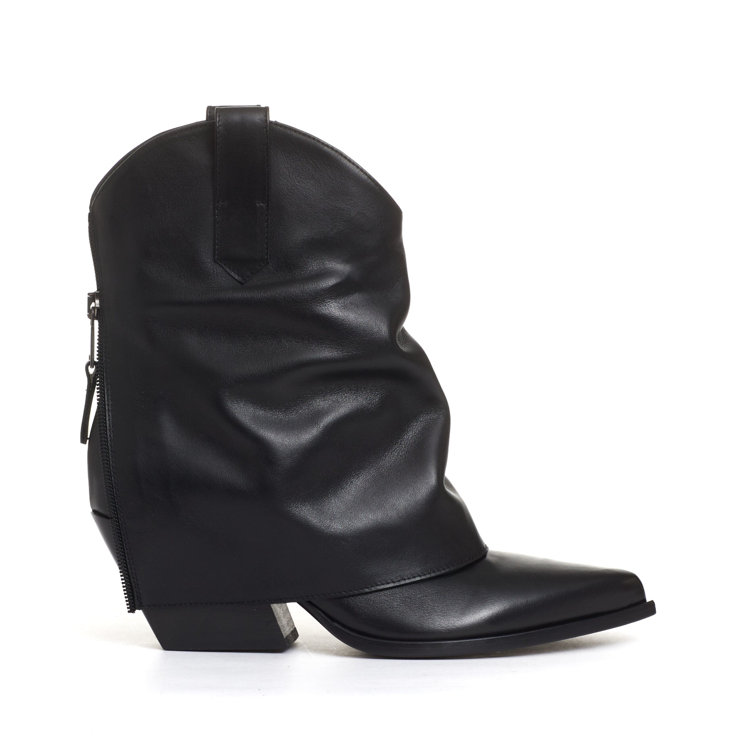 ELENA IACHI Fold-Over Ankle Boot with 70 mm Heel
