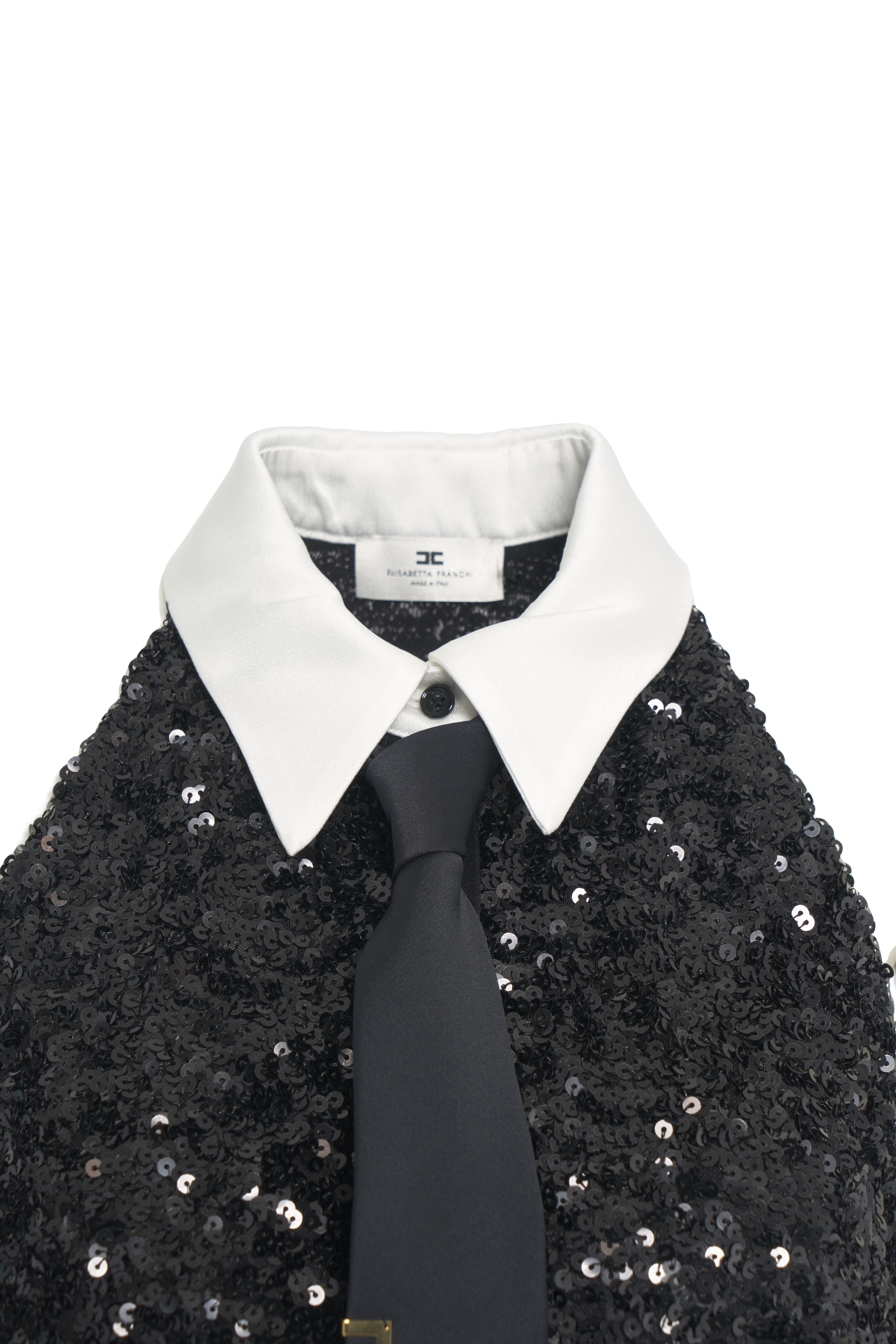 ELISABETTA FRANCHI Chic Suit with Paillettes for Elegant Occasions